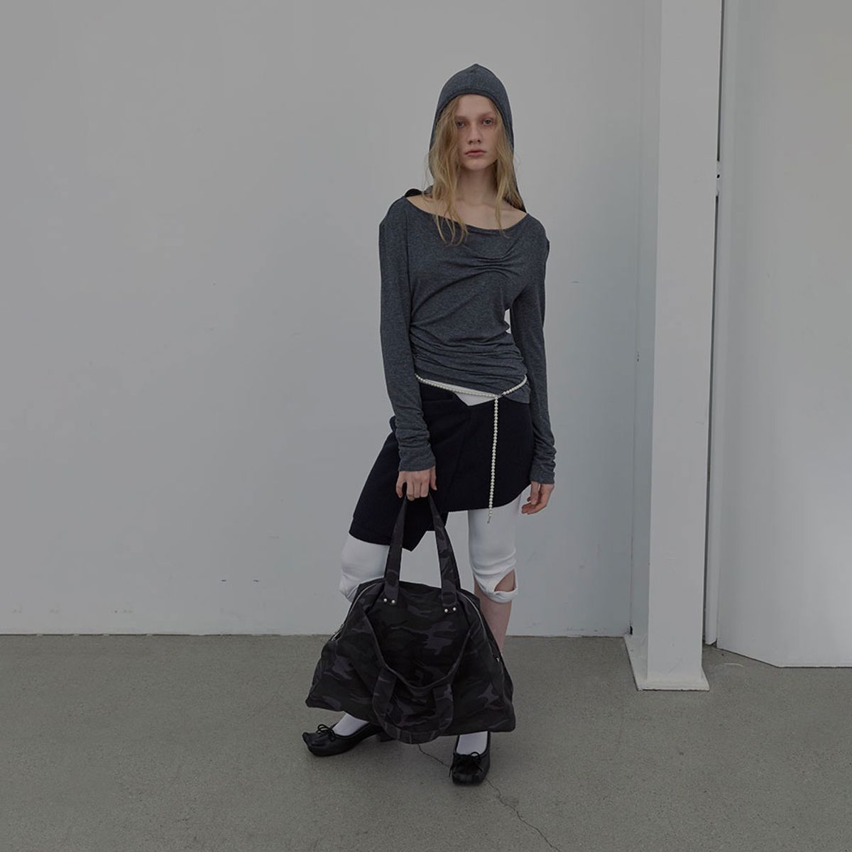엘씨디씨티엠(LCDC™) LAYERED CAMO TOTE BAG (DARK GREY)