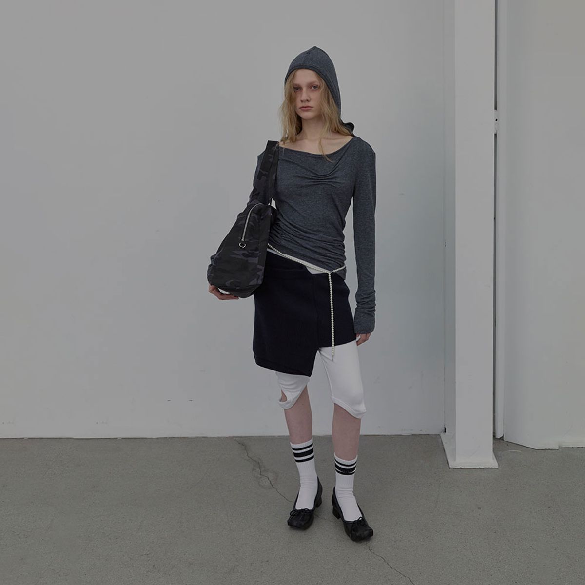 엘씨디씨티엠(LCDC™) LAYERED CAMO TOTE BAG (DARK GREY)