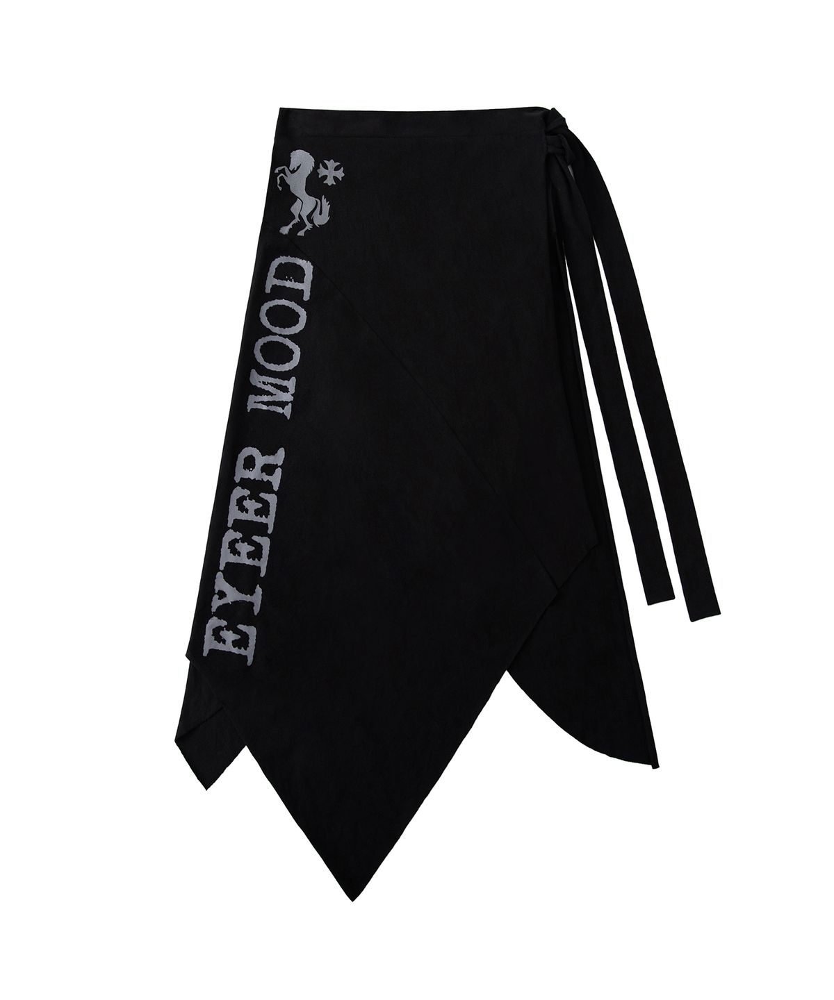 이와이이알(EYEER) Incision Wrap Long Skirt - Black