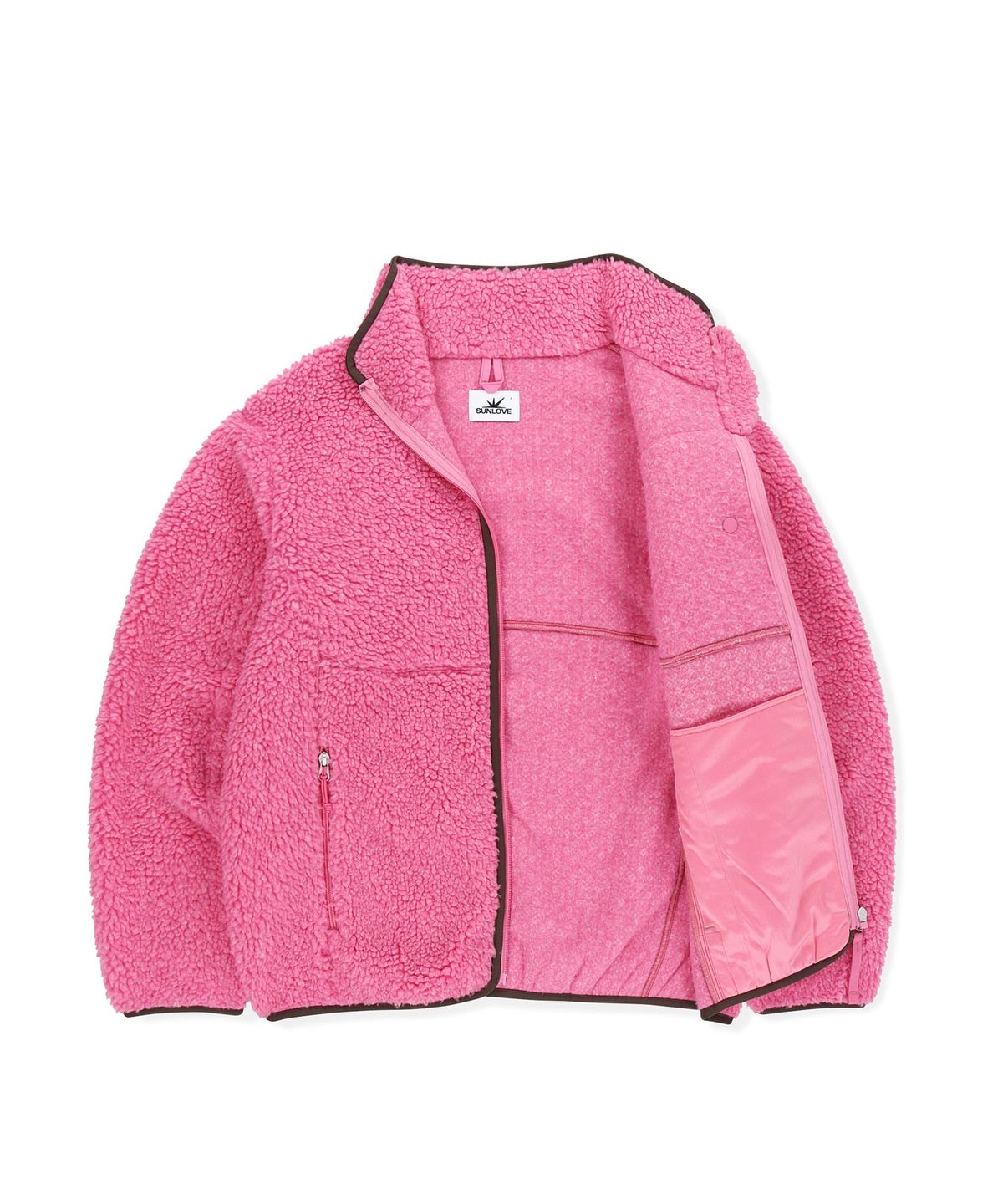 썬러브투어(SUNLOVETOUR) Kumo Sherpa Fleece Jacket Heather Pink