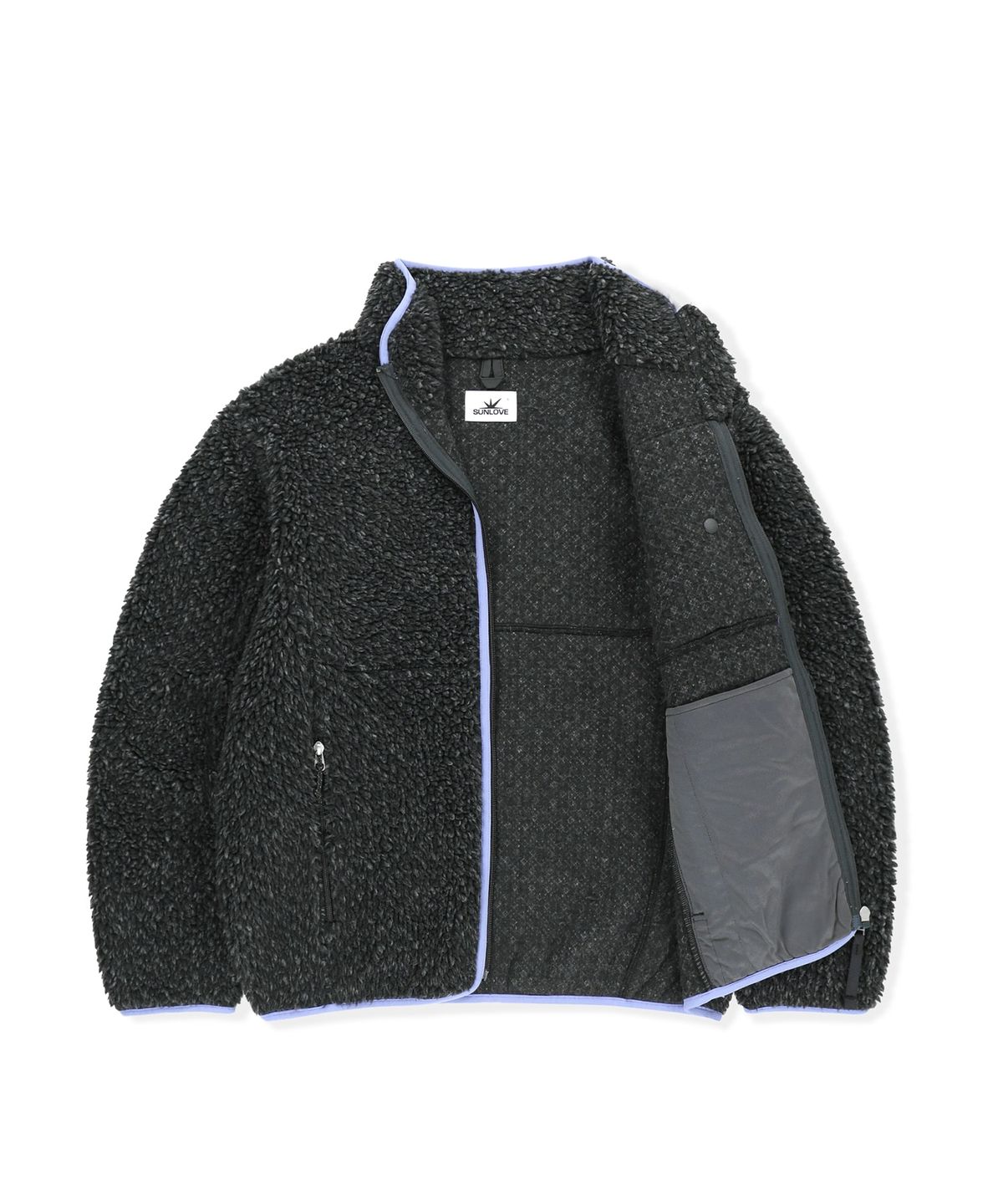 썬러브(SUNLOVE) Kumo Sherpa Fleece Jacket Heather Charcoal