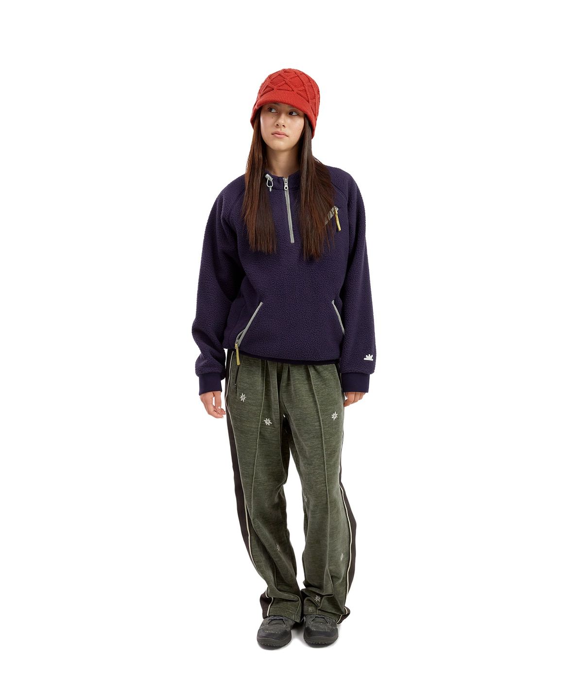 썬러브투어(SUNLOVETOUR) Zip Player Fleece Pullover Navy