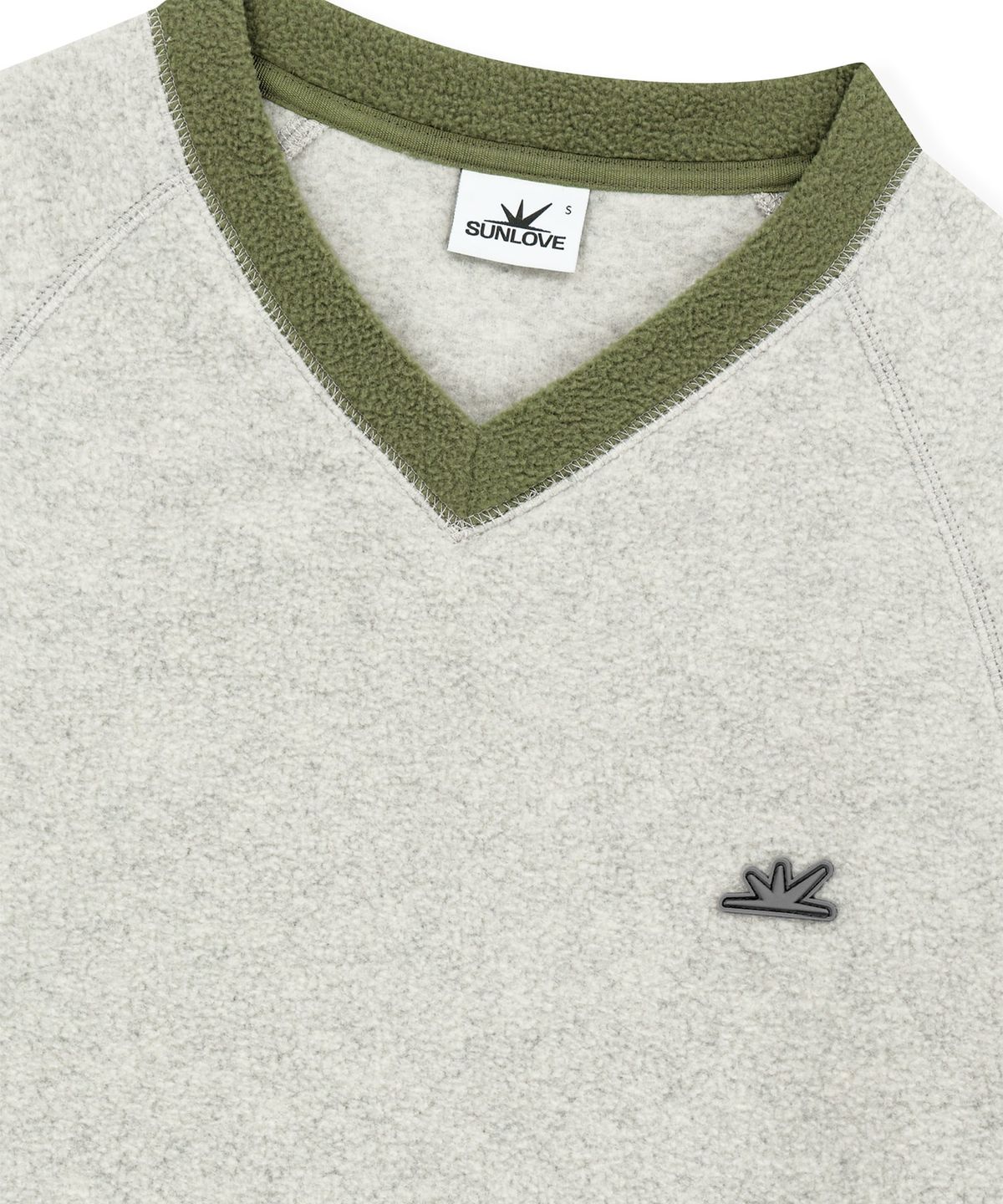 썬러브투어(SUNLOVETOUR) V Fleece Pullover Heather Grey