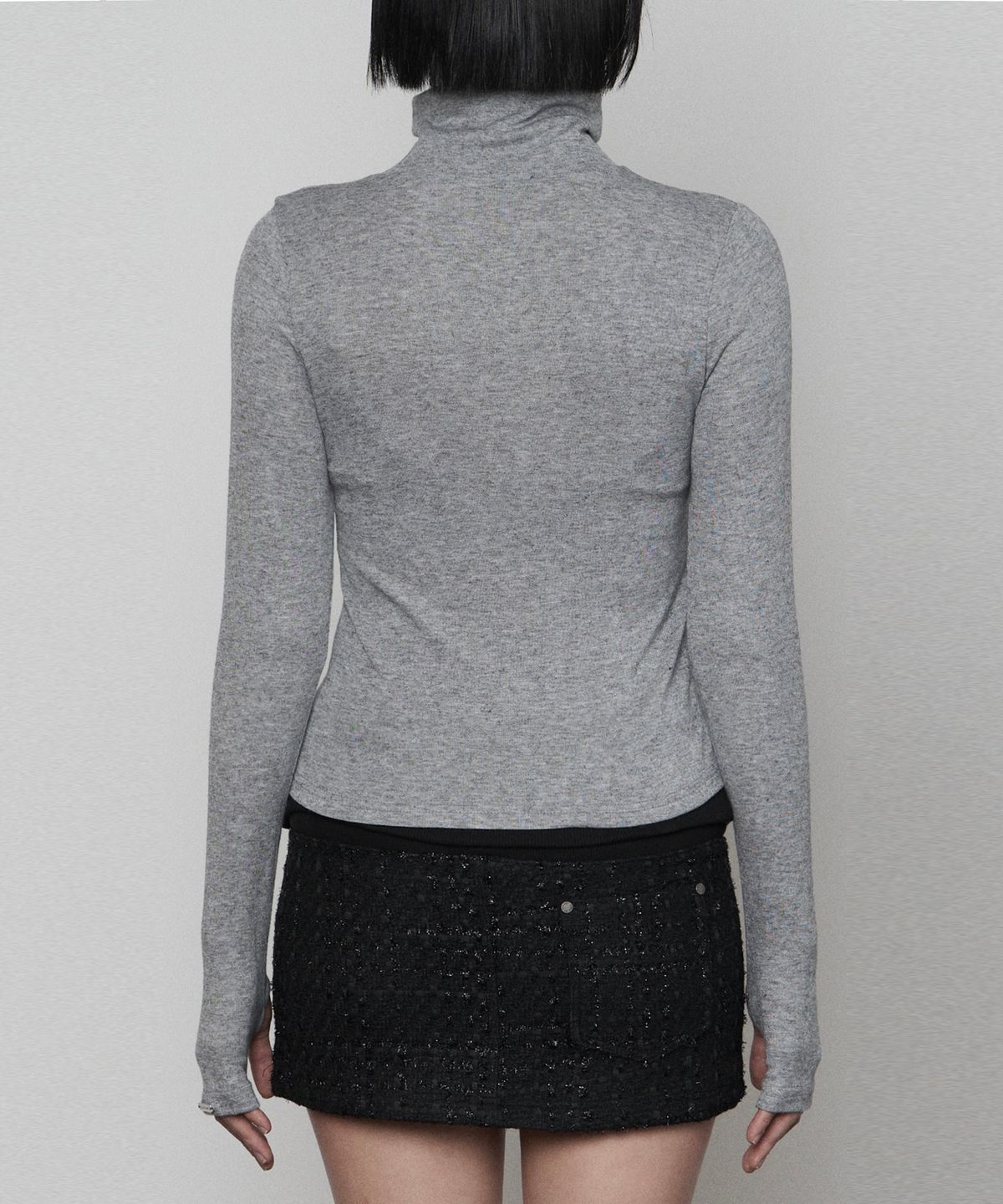 에트오소메(ETRE AU SOMMET) Polar Bean Button Cardigan ( MELANGE GRAY )