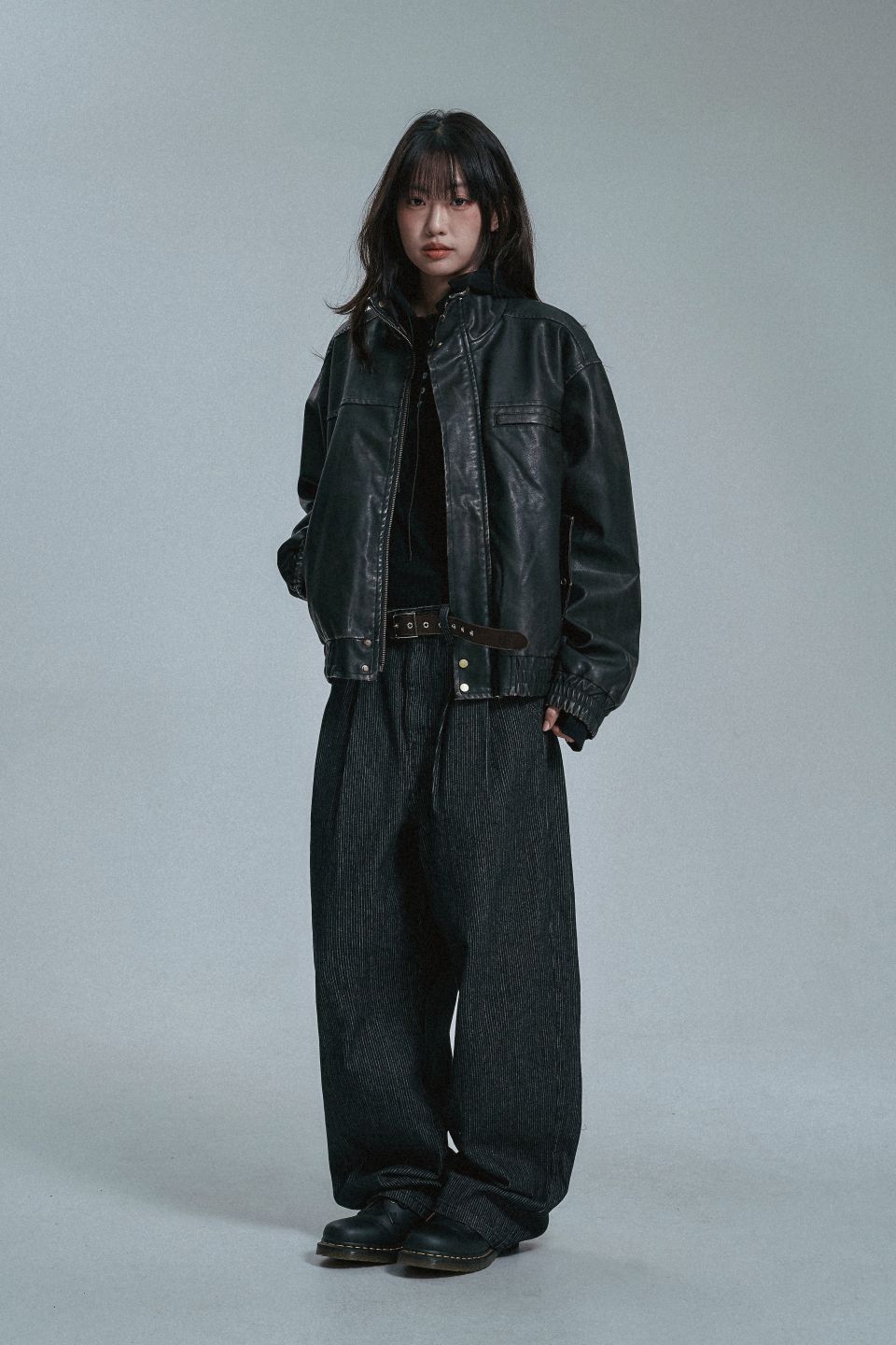 BEAUTY&YOUTH ブラックレザージャケット M Acne Studios - レザージャケット - ブラック