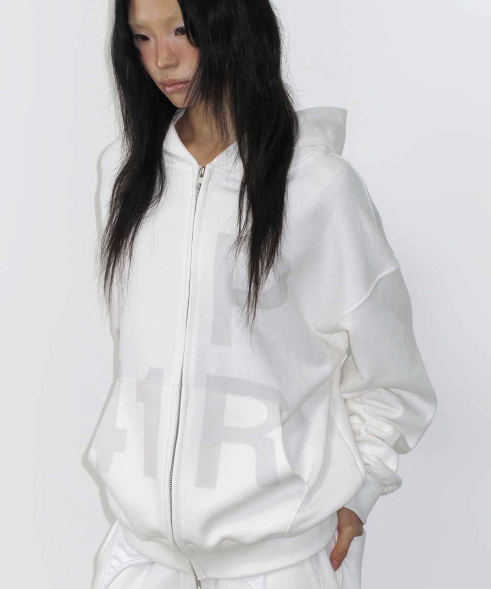 41pray Graphic Zip Up Hoodie シズニルック 韓国 MUSINSA | 41PRAY Graphic Zip Up Hoodie / Ivory