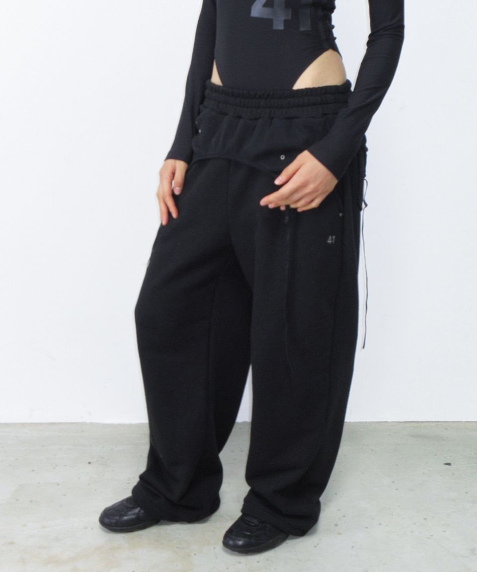 MUSINSA | 41PRAY Hoodie Bodysuit / Black