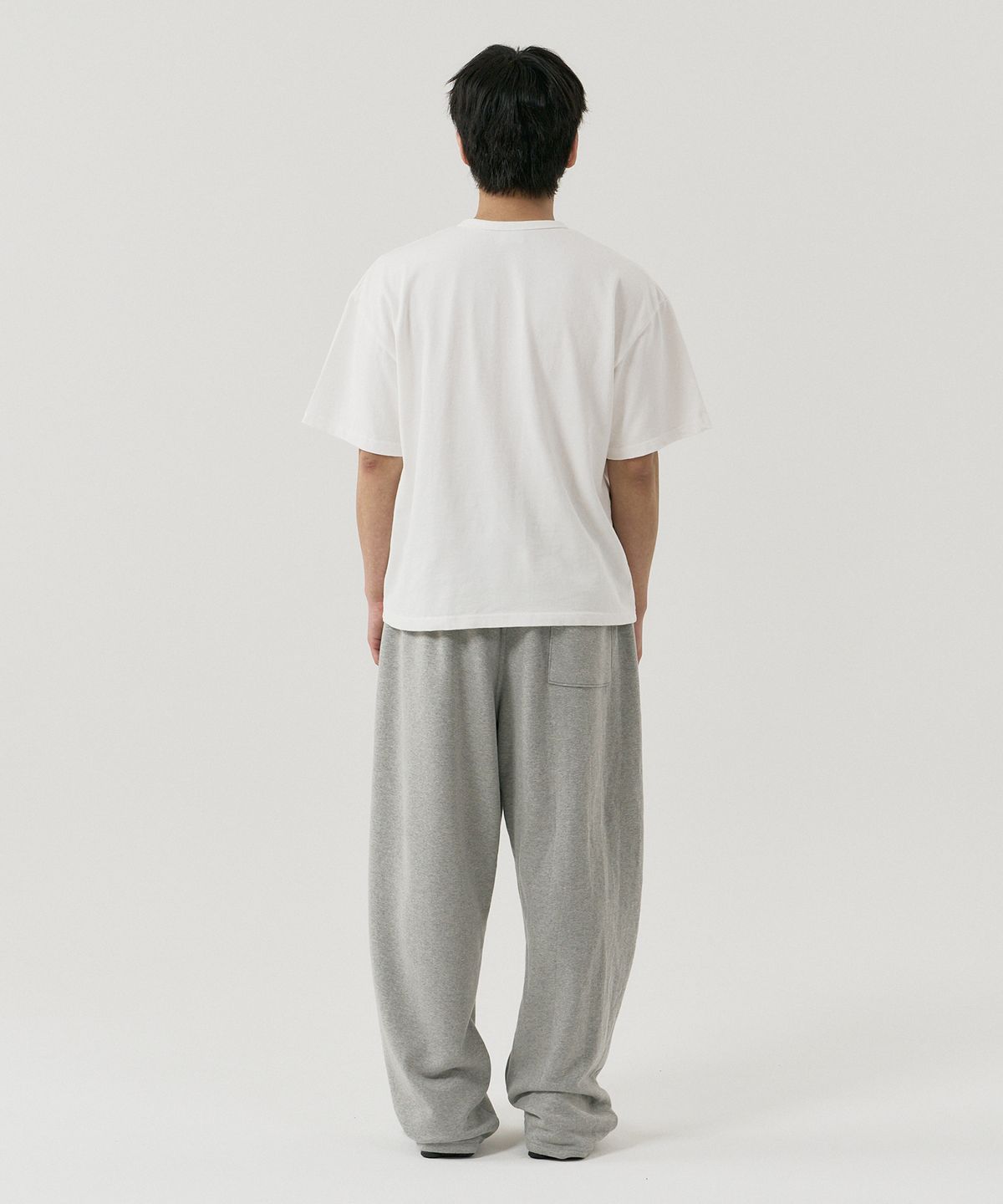 그노크(GNOK) [기모선택]커브드 와이드 스웨트 팬츠[메란지]