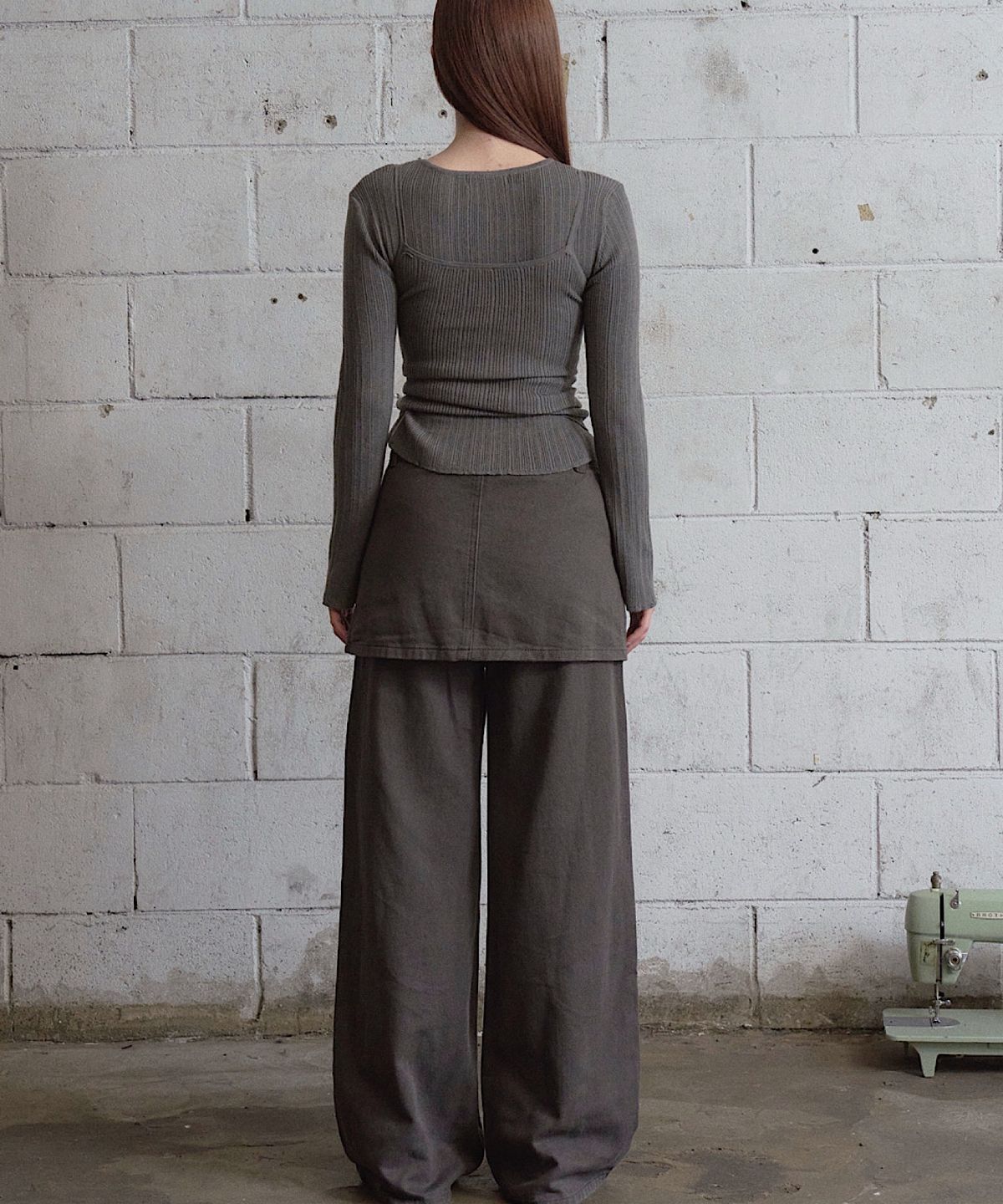 아포엠(APOEM) STRAP KNIT CARDIGAN SET (3C)