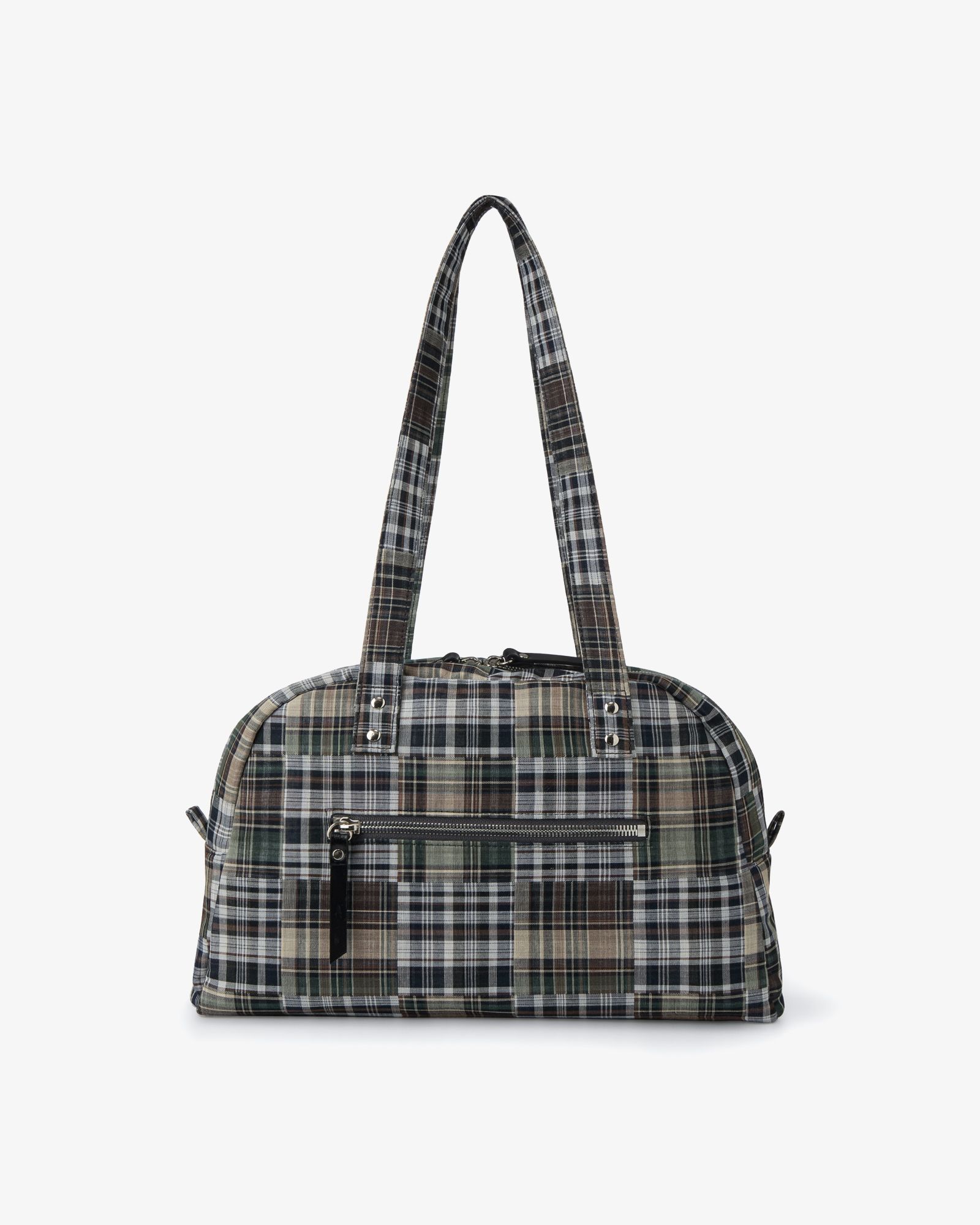 MUSINSA | AEAE EMBROIDERY TOTE BAG [MIXED CHECK]