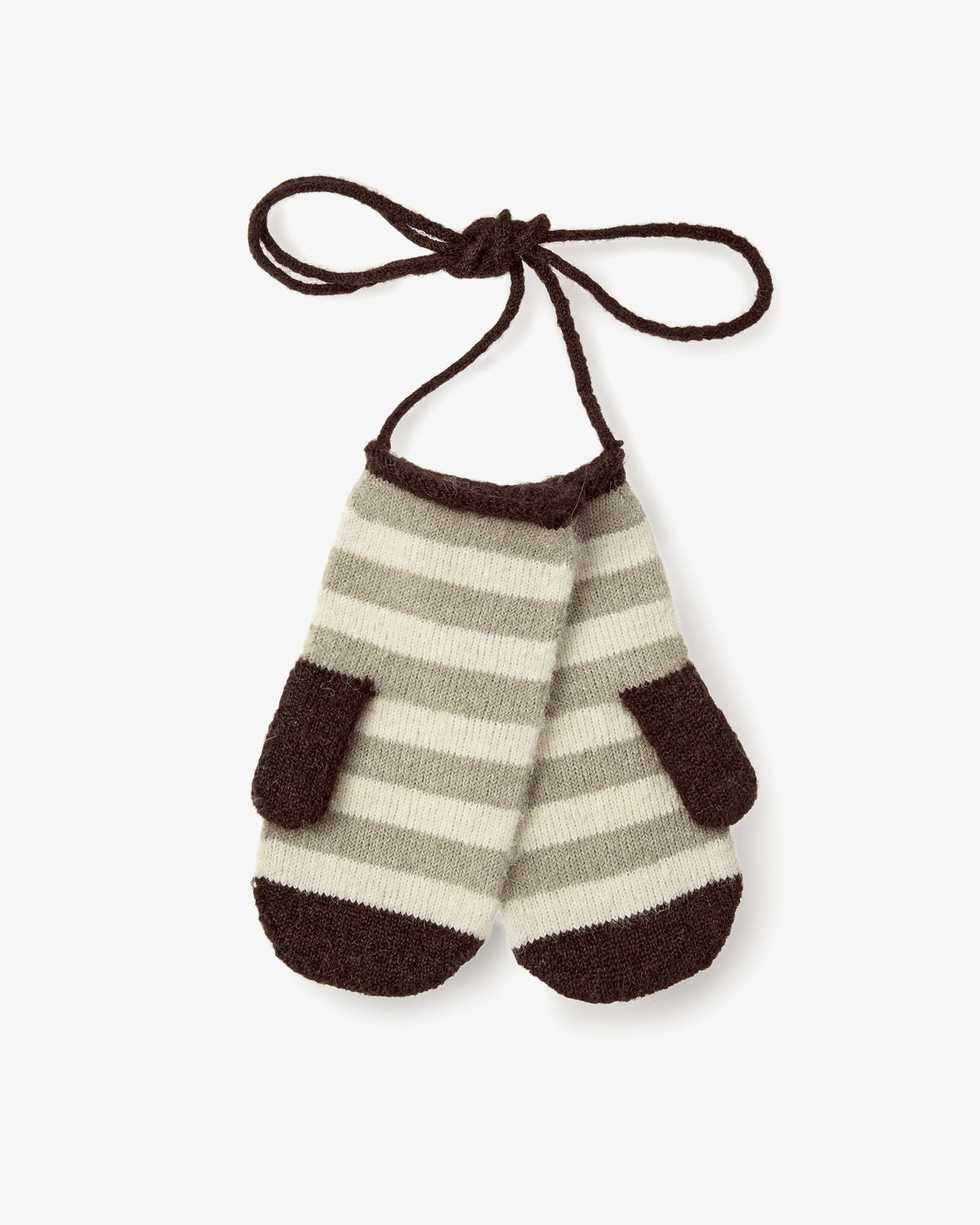 에이이에이이(AEAE) STRIPE MITTEN GLOVES [KHAKI]
