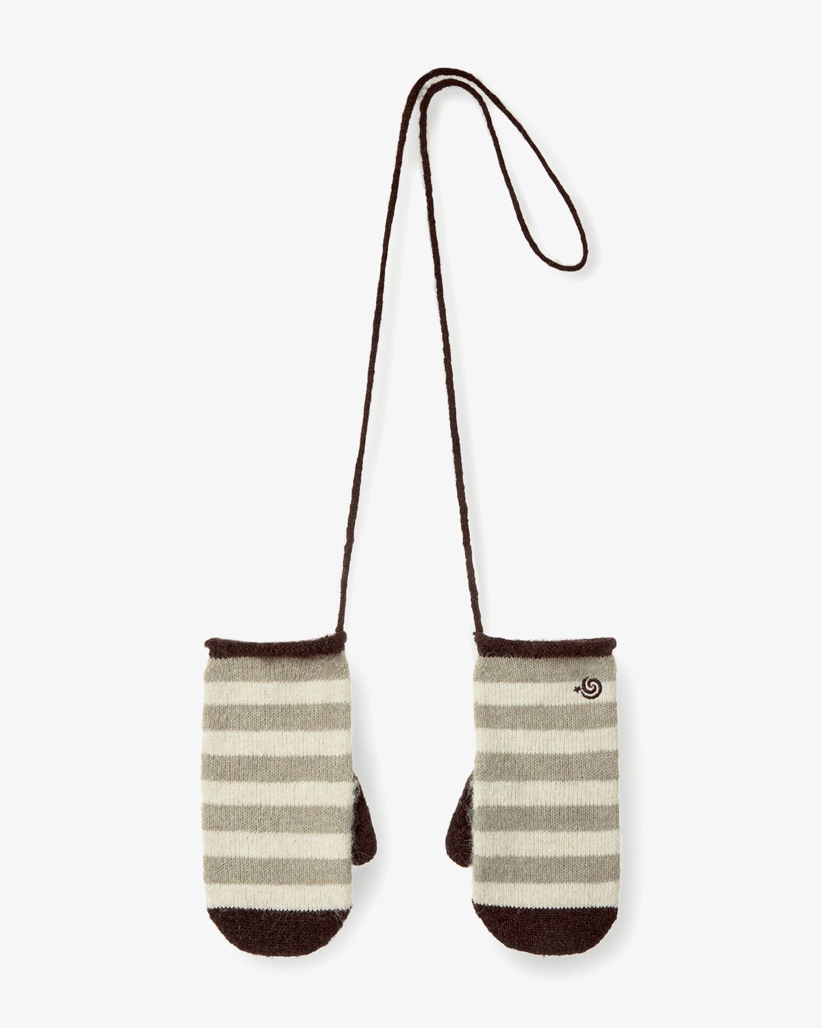 에이이에이이(AEAE) STRIPE MITTEN GLOVES [KHAKI]