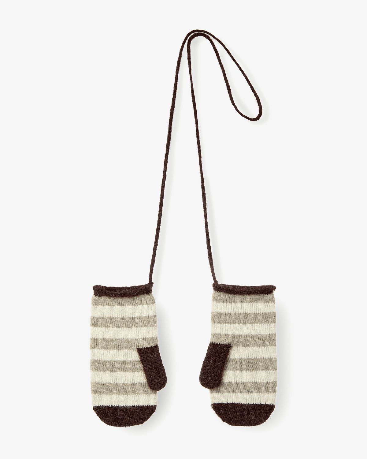 에이이에이이(AEAE) STRIPE MITTEN GLOVES [KHAKI]