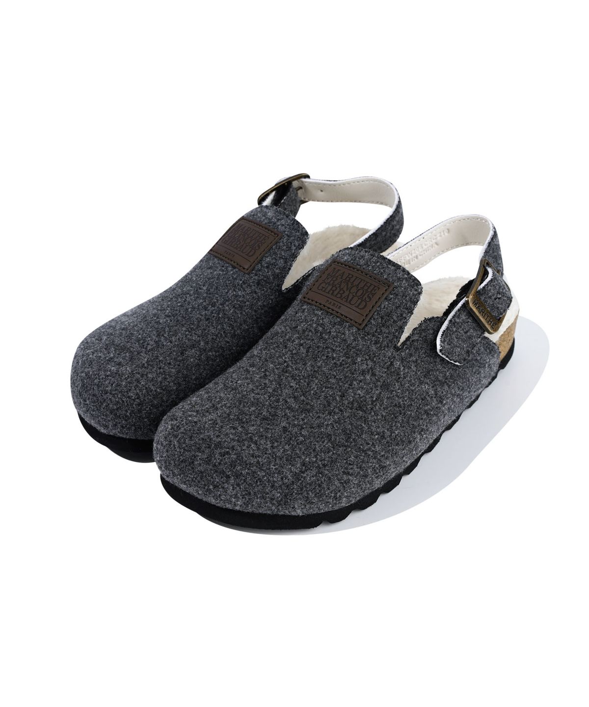 마리떼 키즈(MARITHÉ KIDS) KIDS FELT STRAP CLOGS charcoal