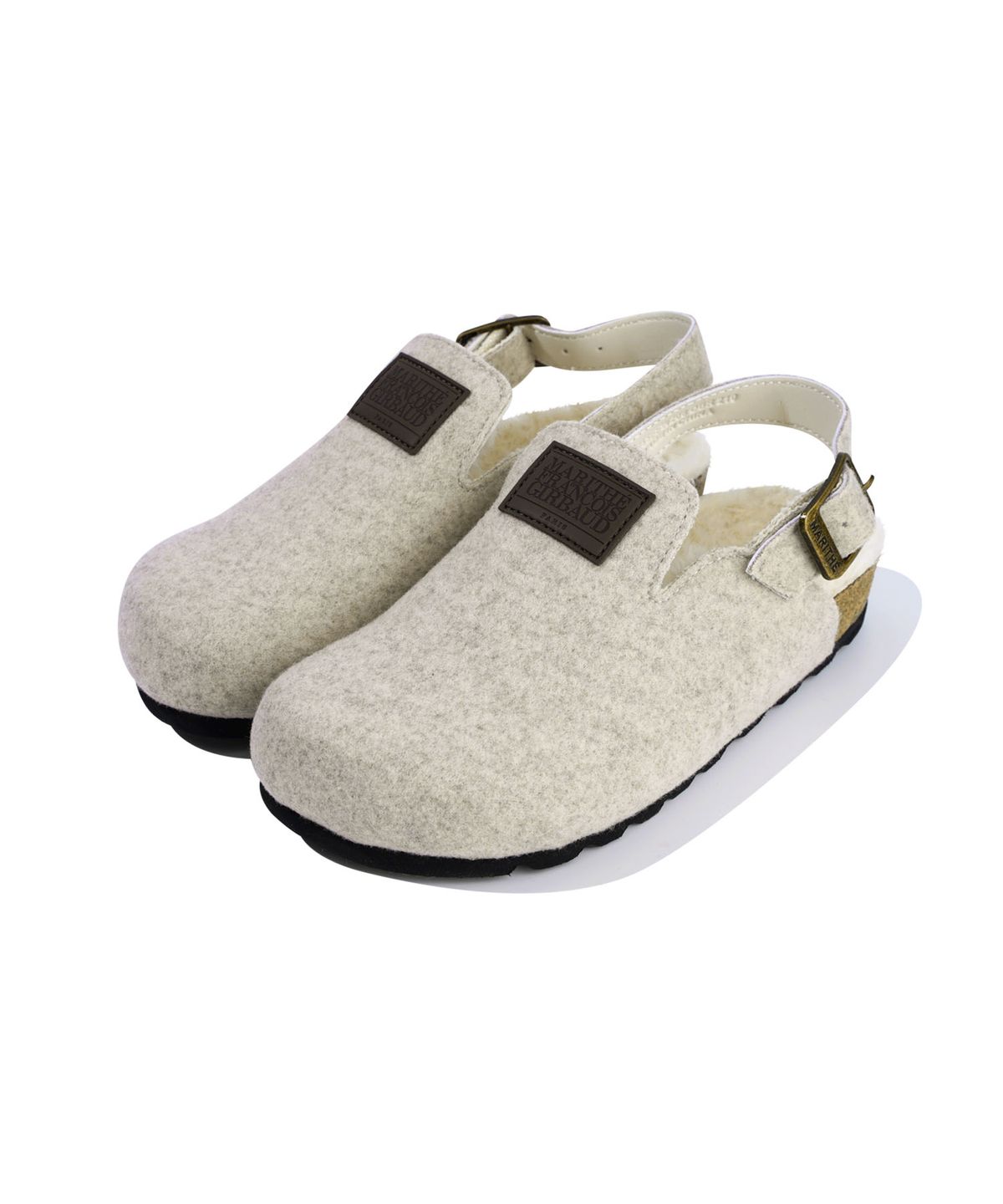 마리떼 키즈(MARITHÉ KIDS) KIDS FELT STRAP CLOGS oatmeal / brown