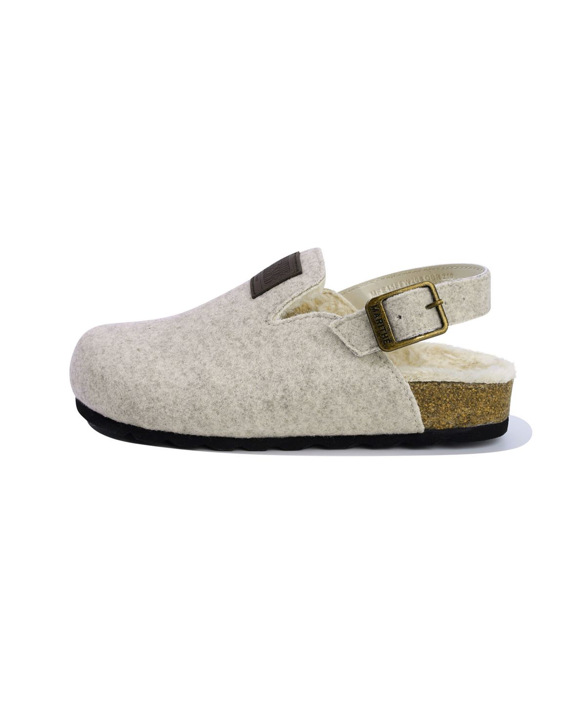 마리떼 키즈(MARITHÉ KIDS) KIDS FELT STRAP CLOGS oatmeal / brown