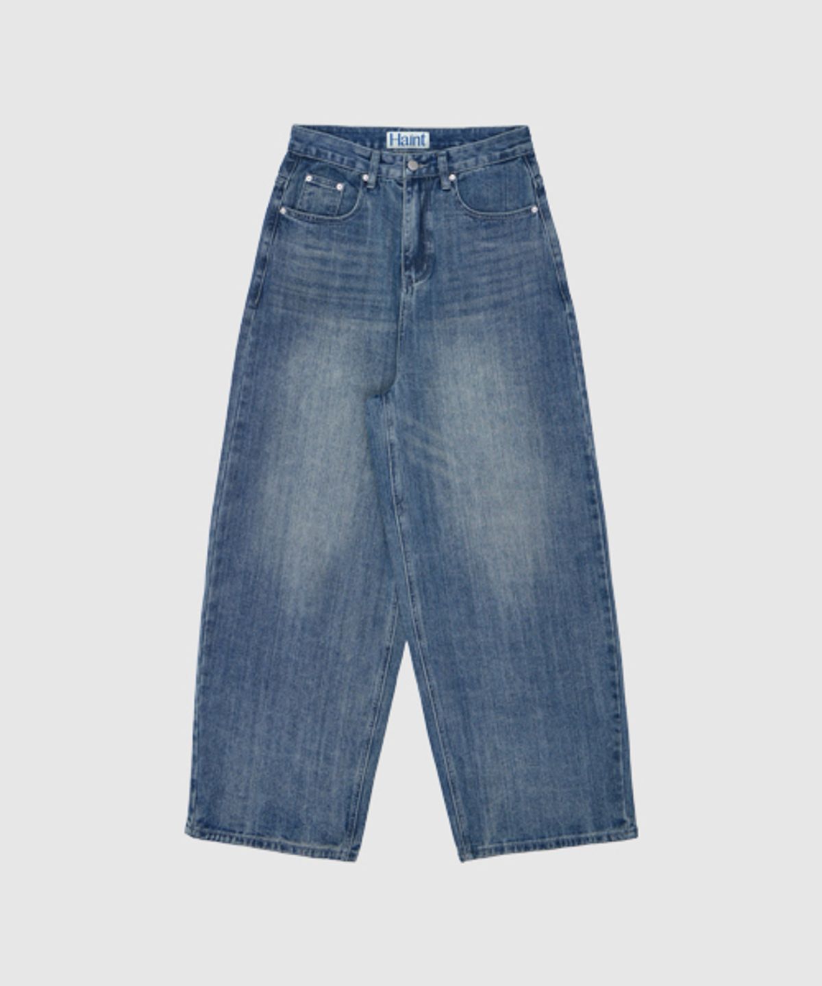 헤인트(HAINT) LOOSE WIDE TAPERED DENIM PANTS_BLUE