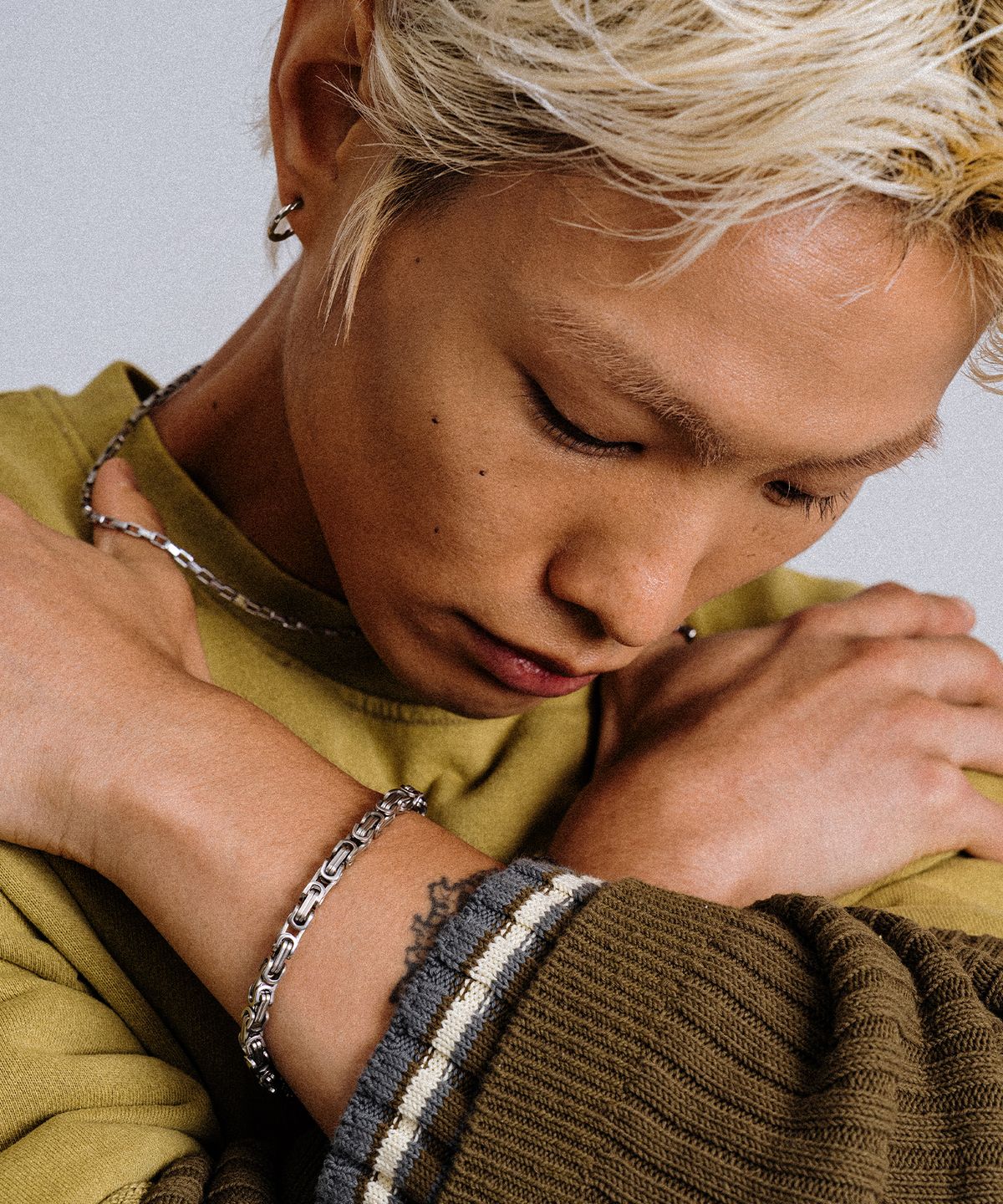 스칼렛또블랙(SCALETTOBLACK) URM011 Vintage Rough Chain Bracelet #