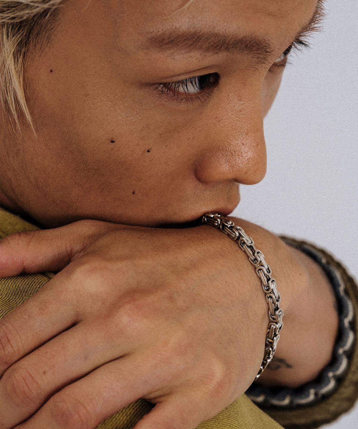 스칼렛또블랙(SCALETTOBLACK) URM011 Vintage Rough Chain Bracelet #