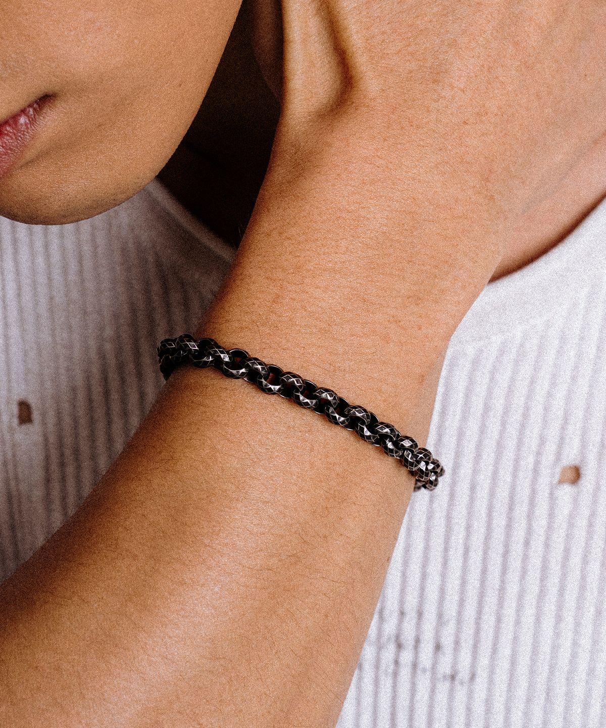 스칼렛또블랙(SCALETTOBLACK) URM012 Destroyed Chain Bracelet