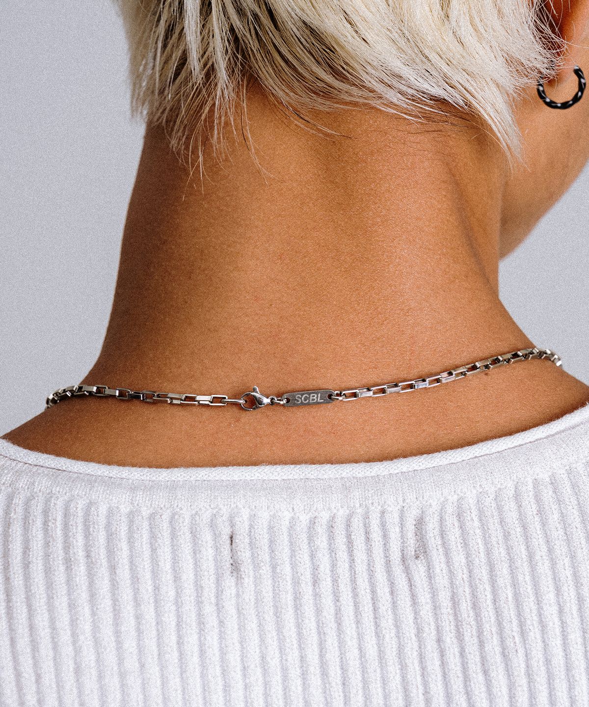 스칼렛또블랙(SCALETTOBLACK) URM010 Clip Chain Necklace