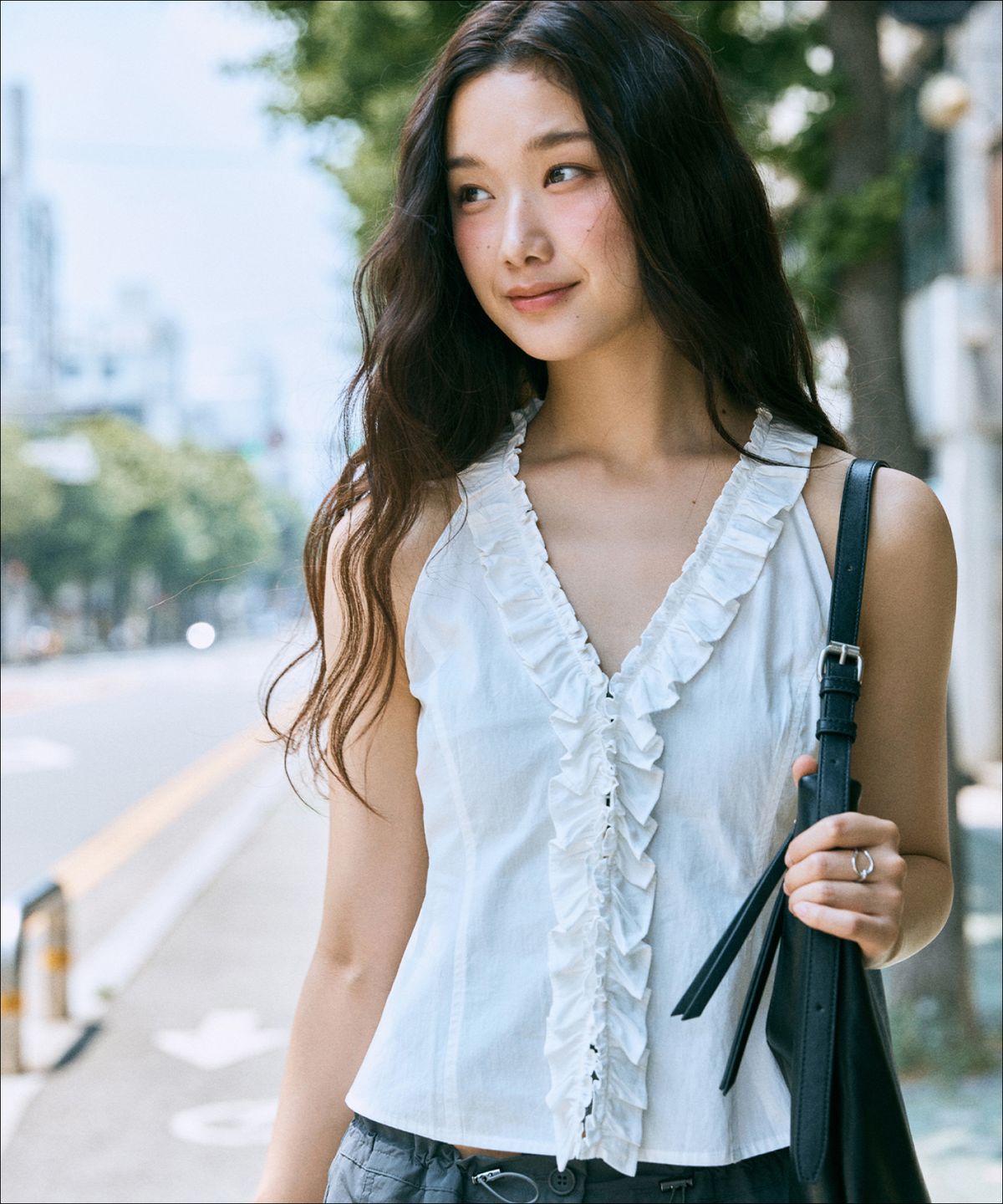 미쏘(MIXXO) 라운드 호보 숄더백_MIABGF903B