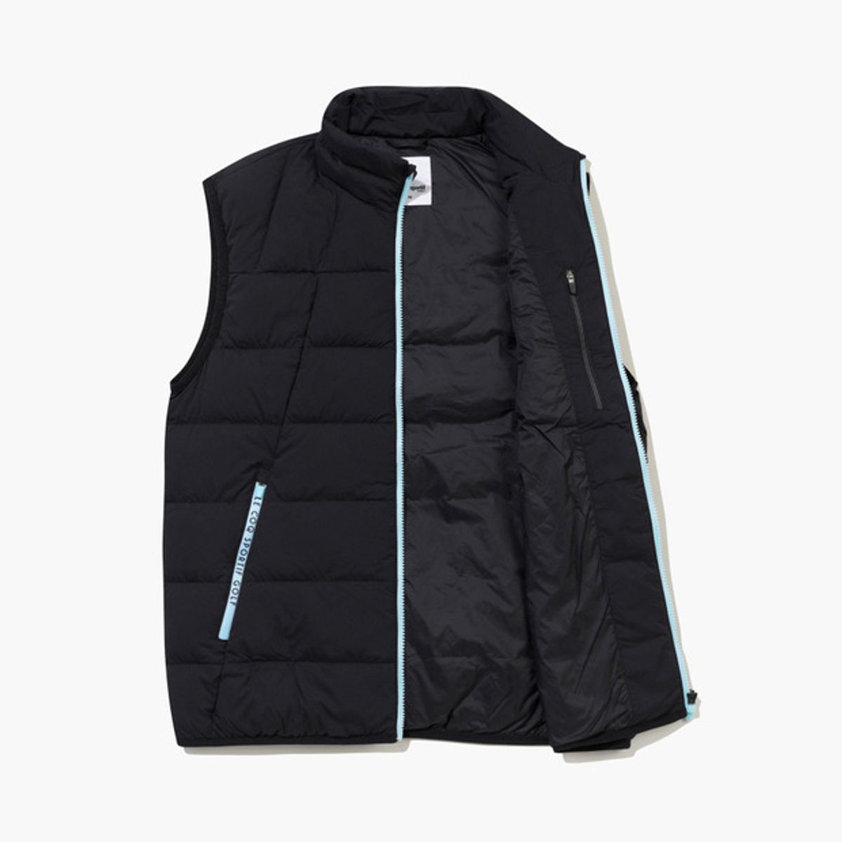 르꼬끄 골프(LECOQ GOLF) 남성 경량 퀼팅 다운 베스트 _BLCK GQ421MWVO2