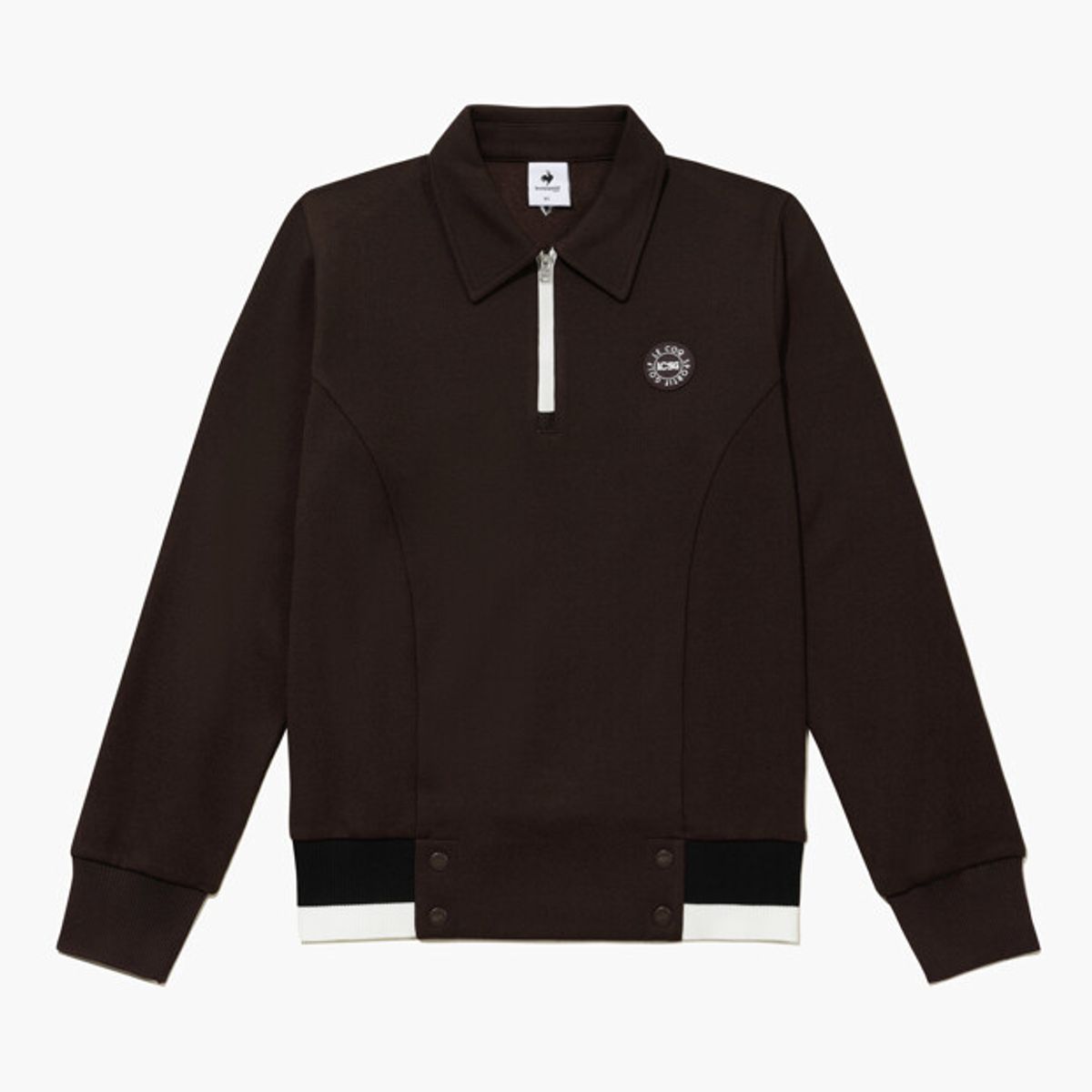 르꼬끄 골프(LECOQ GOLF) 여성 골지 기모 반집업 티셔츠 _DEBR GQ422LTLO1