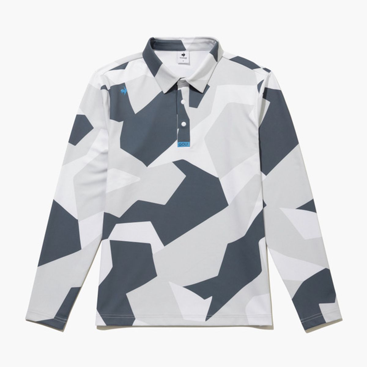 르꼬끄 골프(LECOQ GOLF) 남성 CAMO 브러쉬드 폴로 티셔츠 _CREM GQ421MTLO4