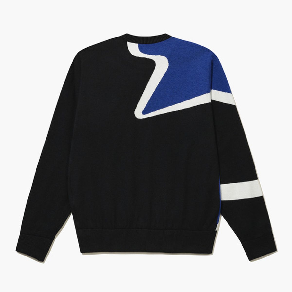 르꼬끄 골프(LECOQ GOLF) 남성 방풍 그래픽 라운드 스웨터 _BLCK GQ421MKPO1