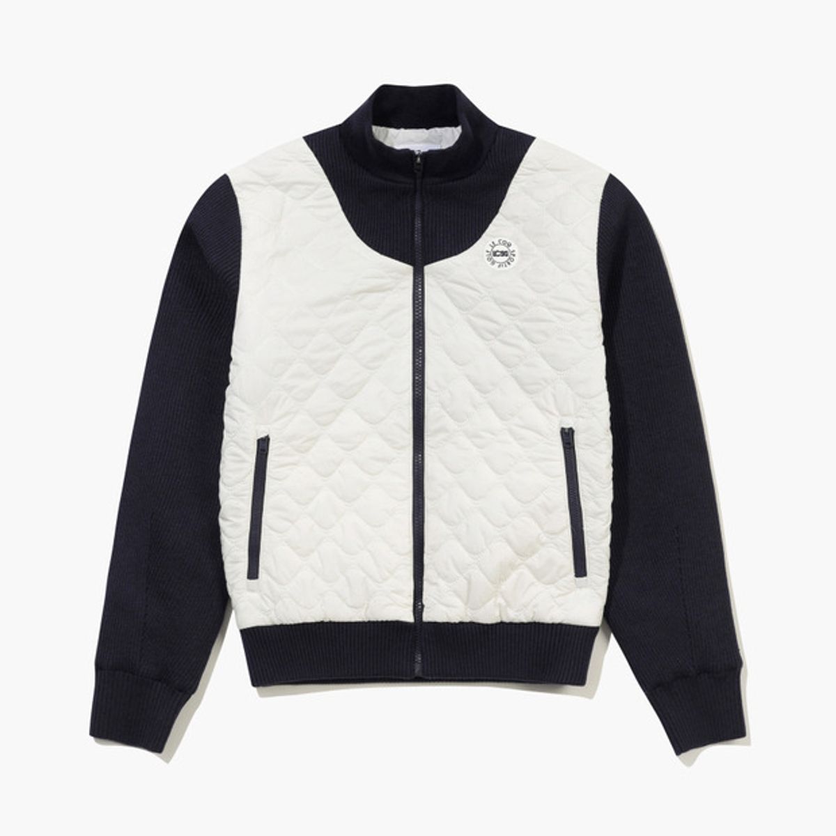 르꼬끄 골프(LECOQ GOLF) 여성 퀼팅 하이브리드 패딩 점퍼 _NAVY GQ422LKCO2