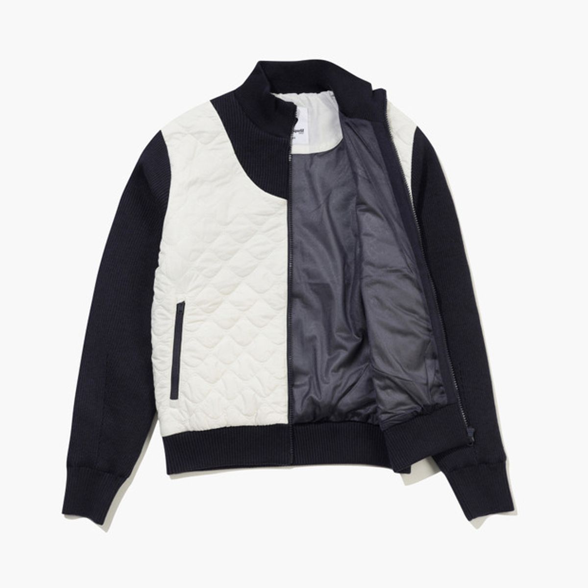 르꼬끄 골프(LECOQ GOLF) 여성 퀼팅 하이브리드 패딩 점퍼 _NAVY GQ422LKCO2