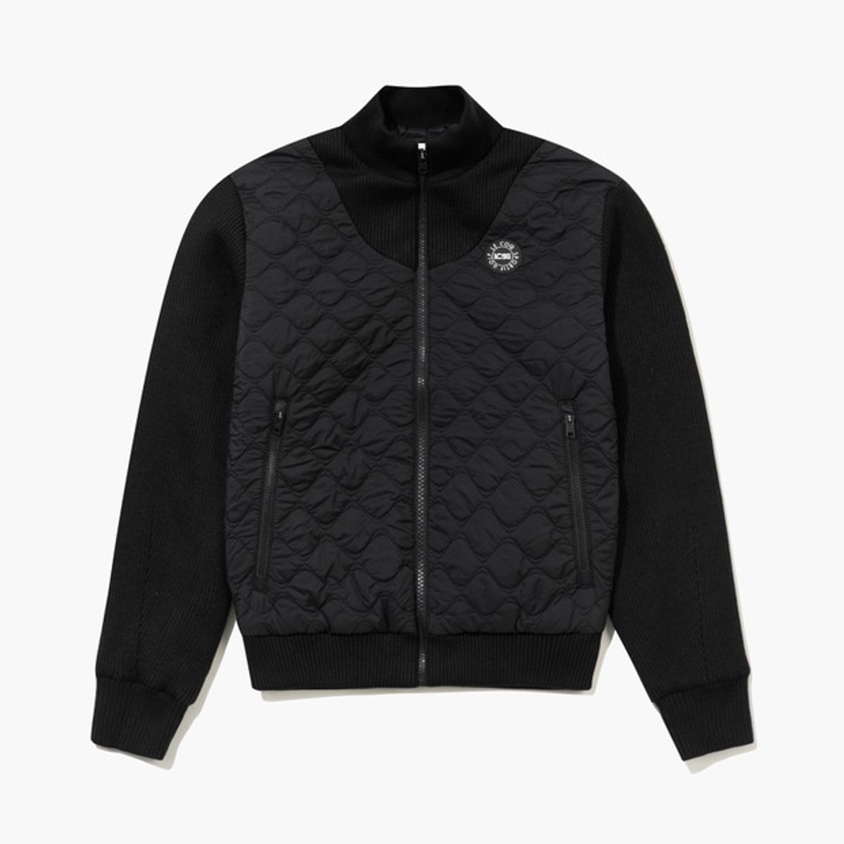 르꼬끄 골프(LECOQ GOLF) 여성 퀼팅 하이브리드 패딩 점퍼 _BLCK GQ422LKCO2