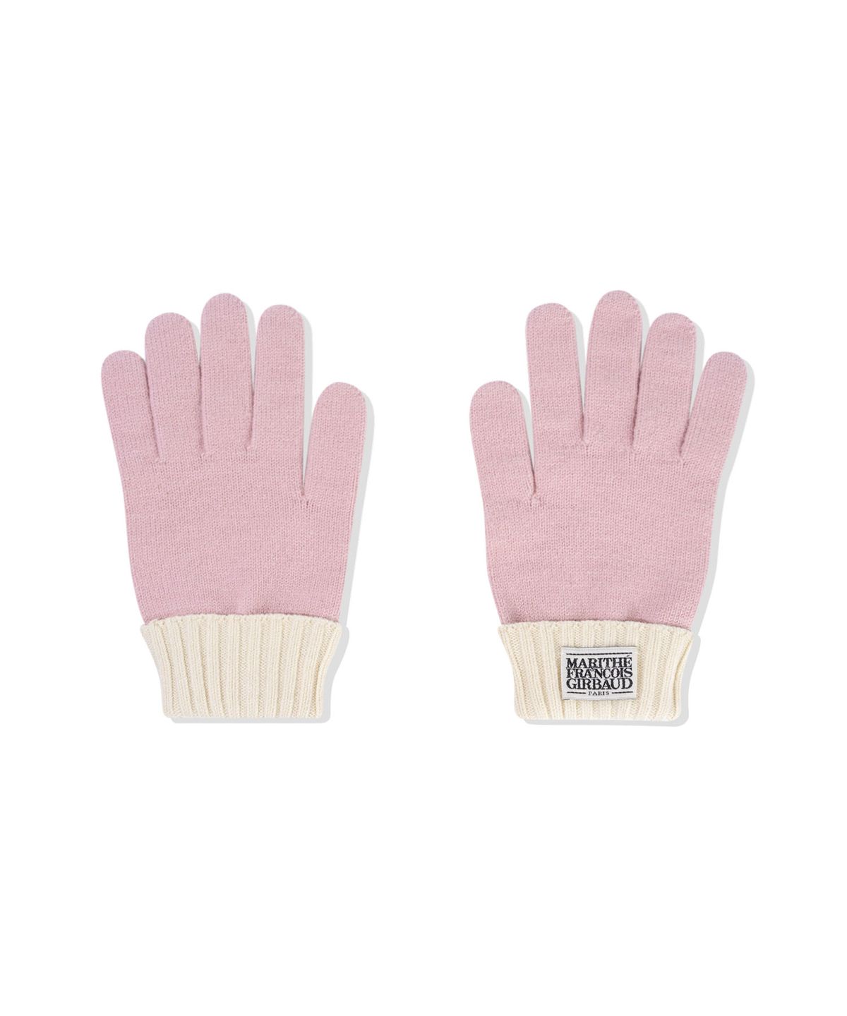 마리떼 키즈(MARITHÉ KIDS) KIDS CLASSIC LOGO KNIT GLOVE gray pink