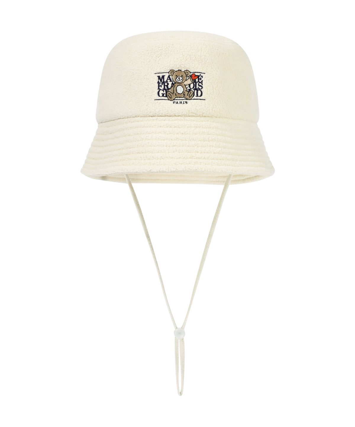 마리떼 키즈(MARITHÉ KIDS) KIDS BEAR CLASSIC LOGO FLEECE BUCKET HAT beige