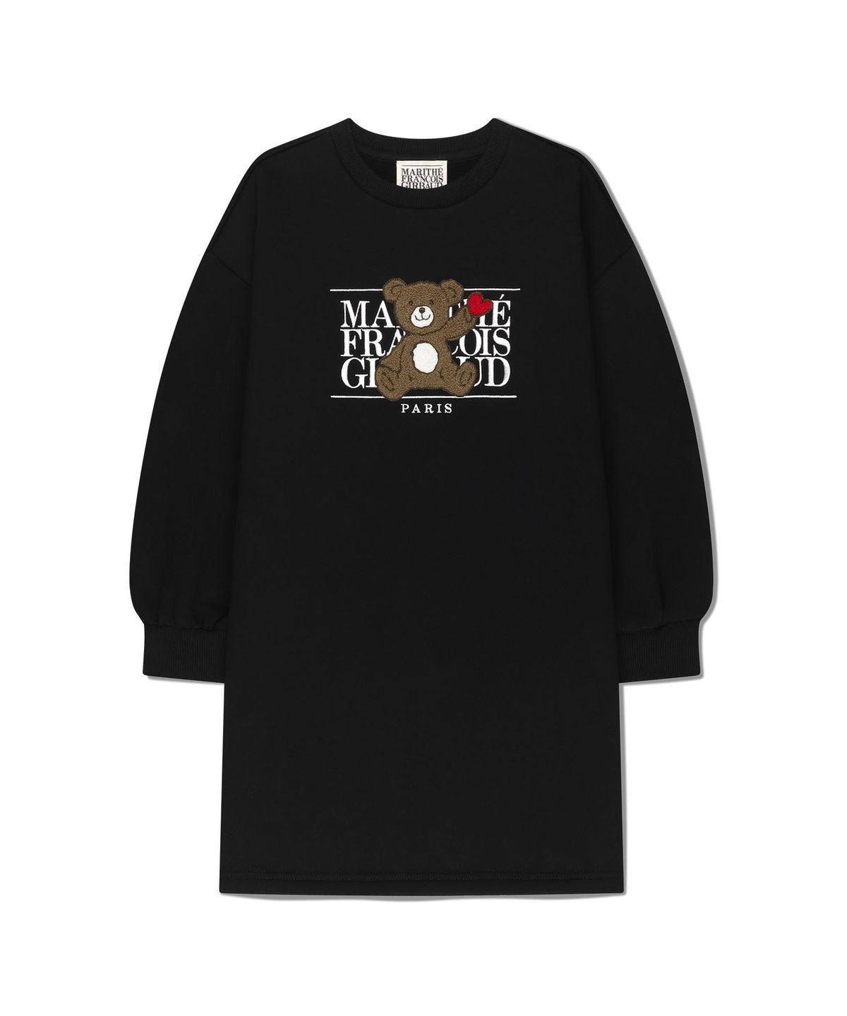 마리떼 키즈(MARITHÉ KIDS) KIDS BEAR CLASSIC LOGO SWEAT DRESS (BRUSHED) black