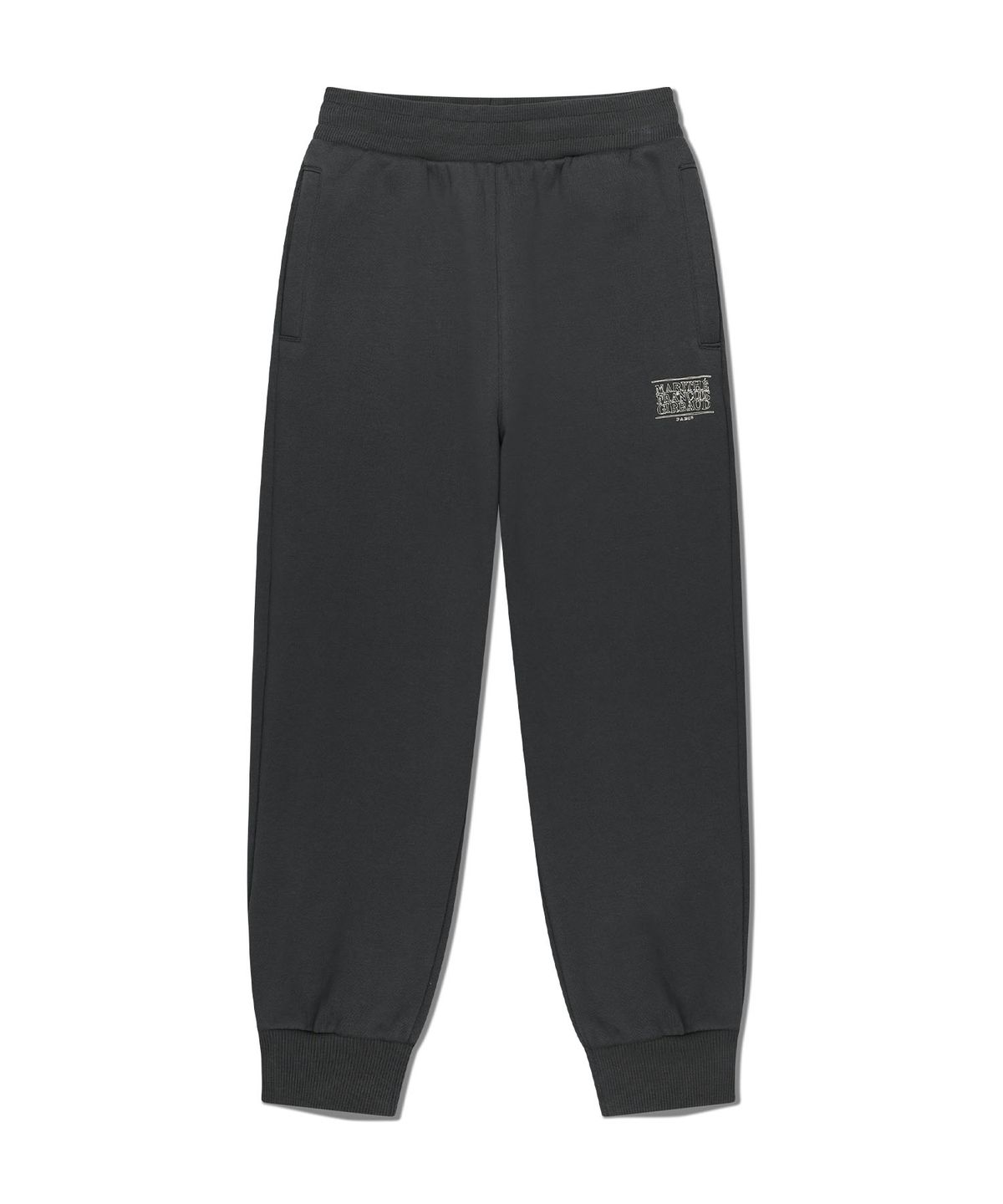 마리떼 키즈(MARITHÉ KIDS) KIDS DOODLE CLASSIC LOGO SWEAT PANTS (BRUSHED) charcoal