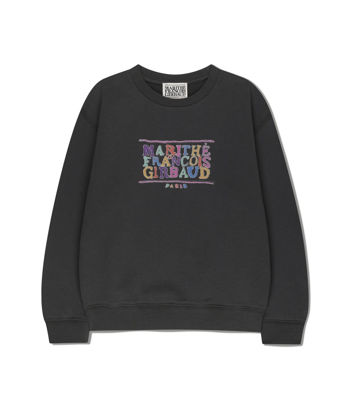 마리떼 키즈(MARITHÉ KIDS) KIDS DOODLE CLASSIC LOGO SWEATSHIRT (BRUSHED) charcoal