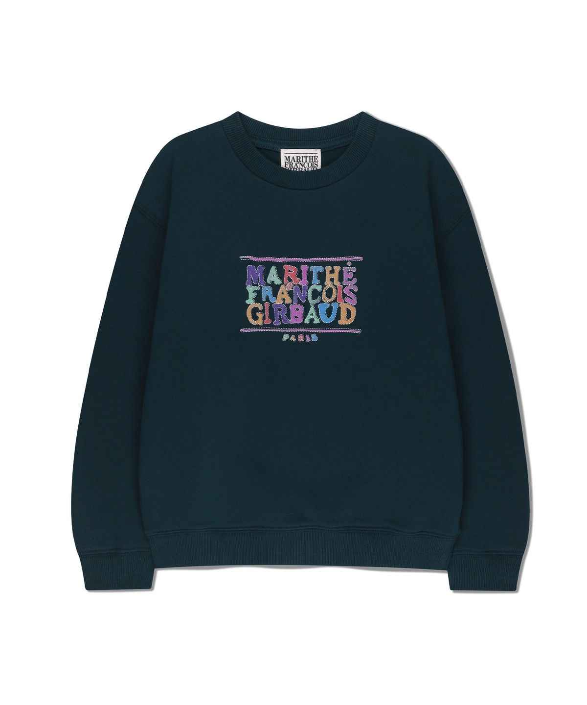 마리떼 키즈(MARITHÉ KIDS) KIDS DOODLE CLASSIC LOGO SWEATSHIRT (BRUSHED) dark green