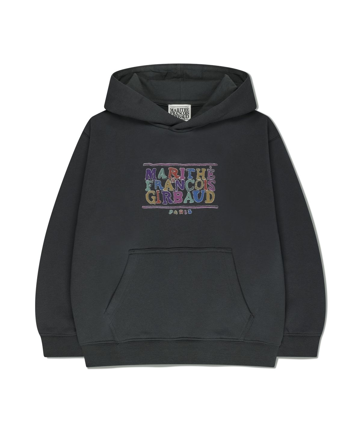 마리떼 키즈(MARITHÉ KIDS) KIDS DOODLE CLASSIC LOGO HOODIE (BRUSHED) charcoal