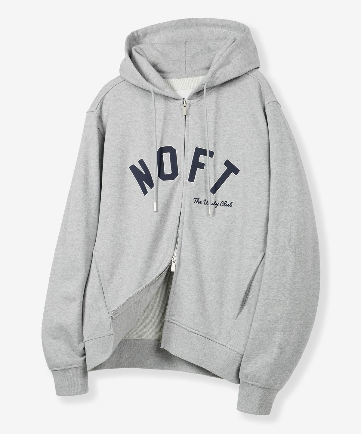 낫온리포투데이(NOT ONLY FOR TODAY) NOFT 올데이 후드 집업 [멜란지 그레이]