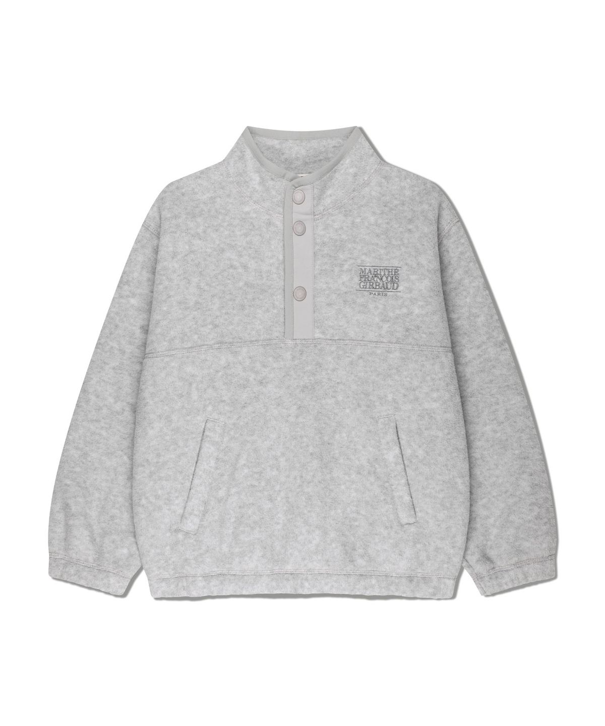 마리떼 키즈(MARITHÉ KIDS) KIDS CLASSIC LOGO FLEECE ANORAK heather gray