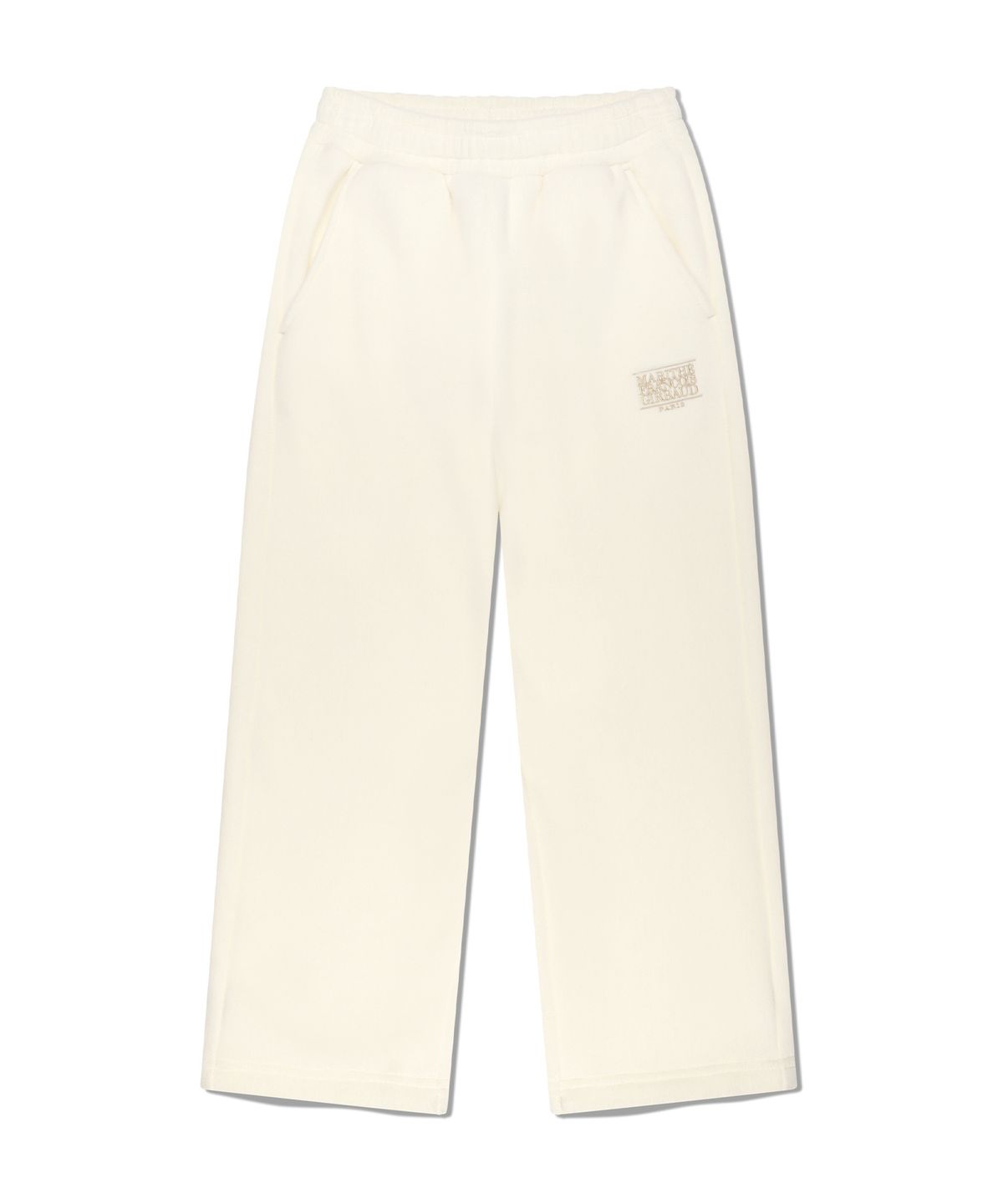 마리떼 키즈(MARITHÉ KIDS) KIDS CLASSIC LOGO FLEECE WIDE PANTS ivory