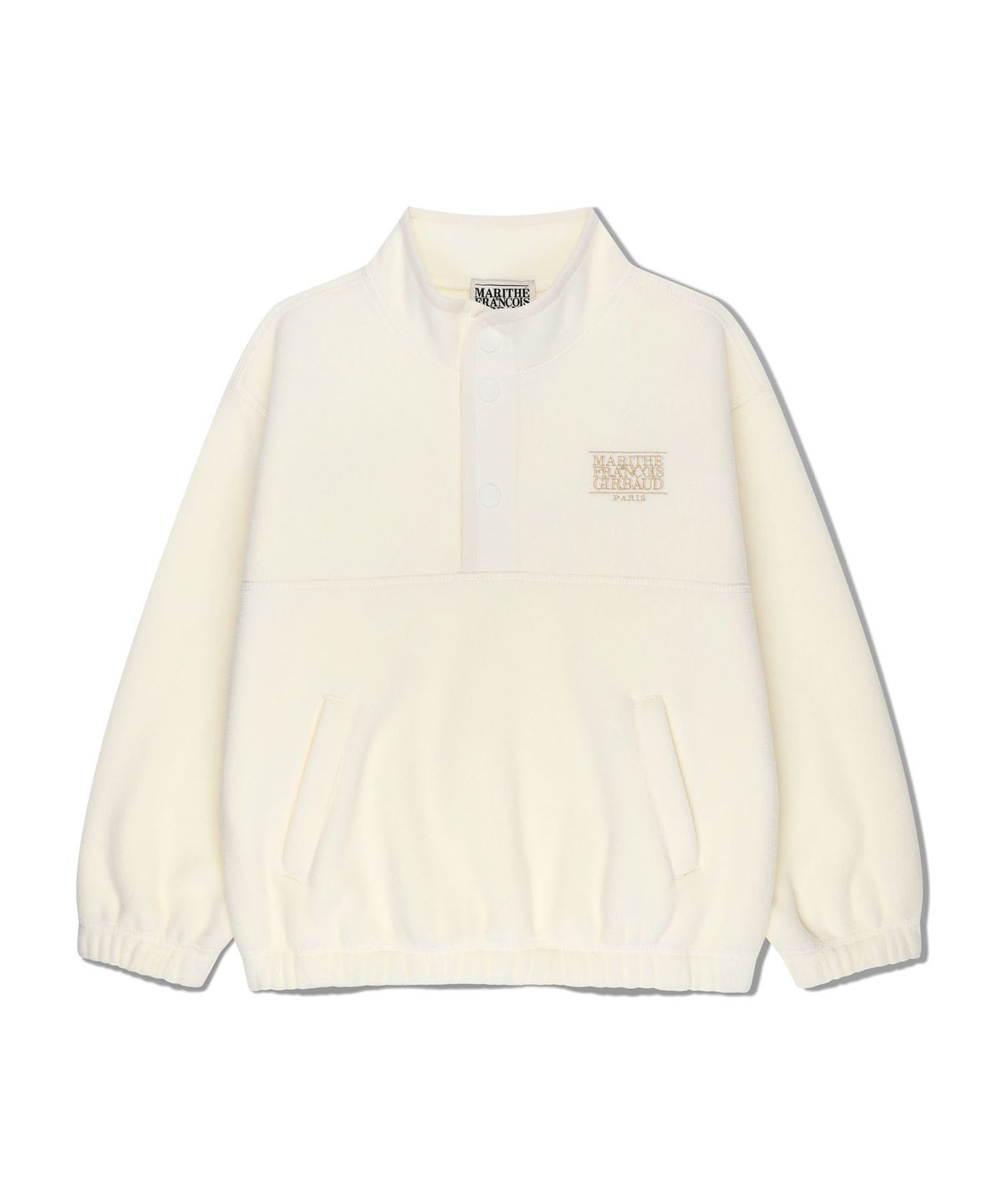 마리떼 키즈(MARITHÉ KIDS) KIDS CLASSIC LOGO FLEECE ANORAK ivory