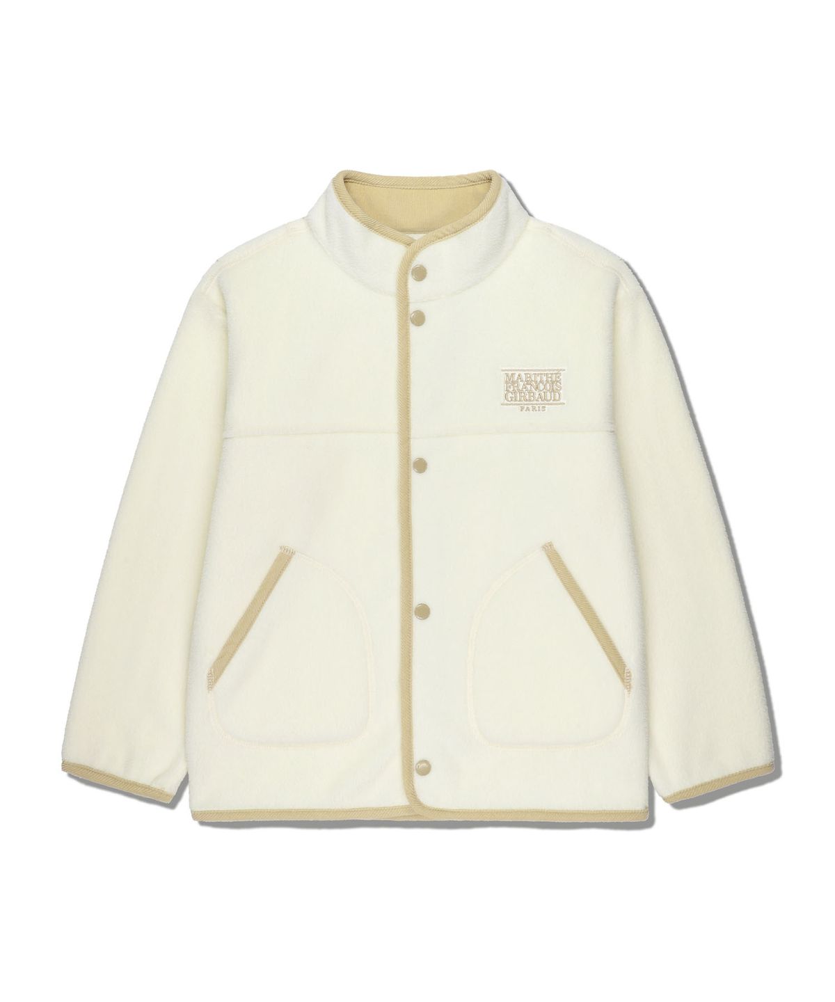 마리떼 키즈(MARITHÉ KIDS) KIDS CLASSIC LOGO LIGHT WEIGHT FLEECE JACKET ivory