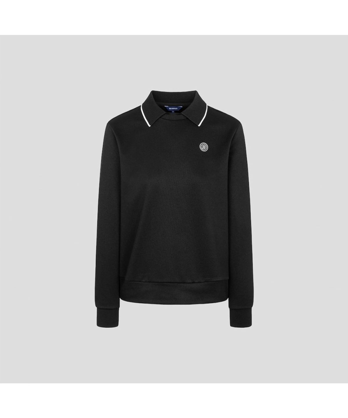 빈폴골프(BEANPOLE GOLF) 여성 안기모 블루종핏 긴소매 티셔츠 - 블랙