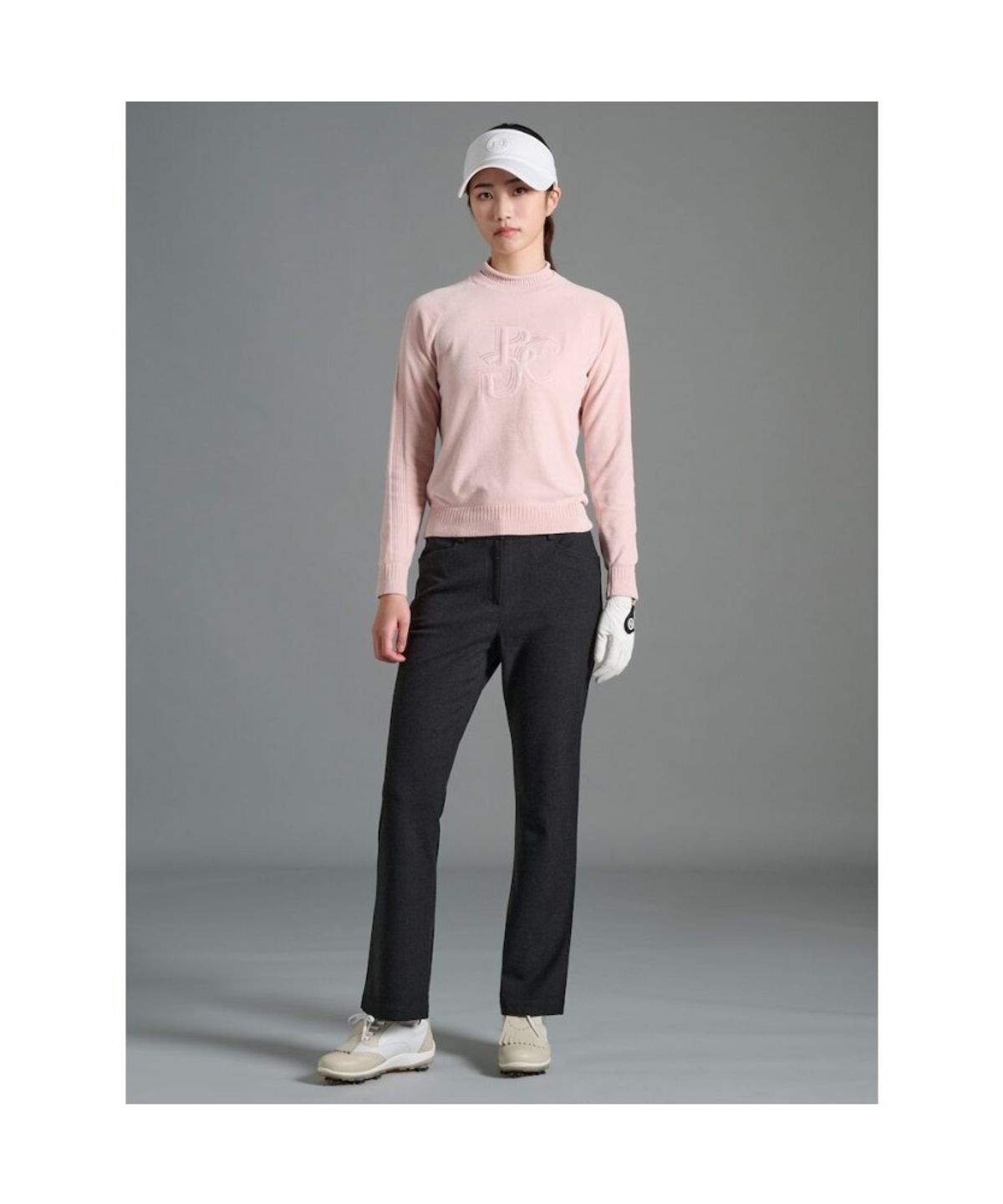 빈폴골프(BEANPOLE GOLF) 여성 원포인트 이중넥 풀오버 - 라이트 핑크