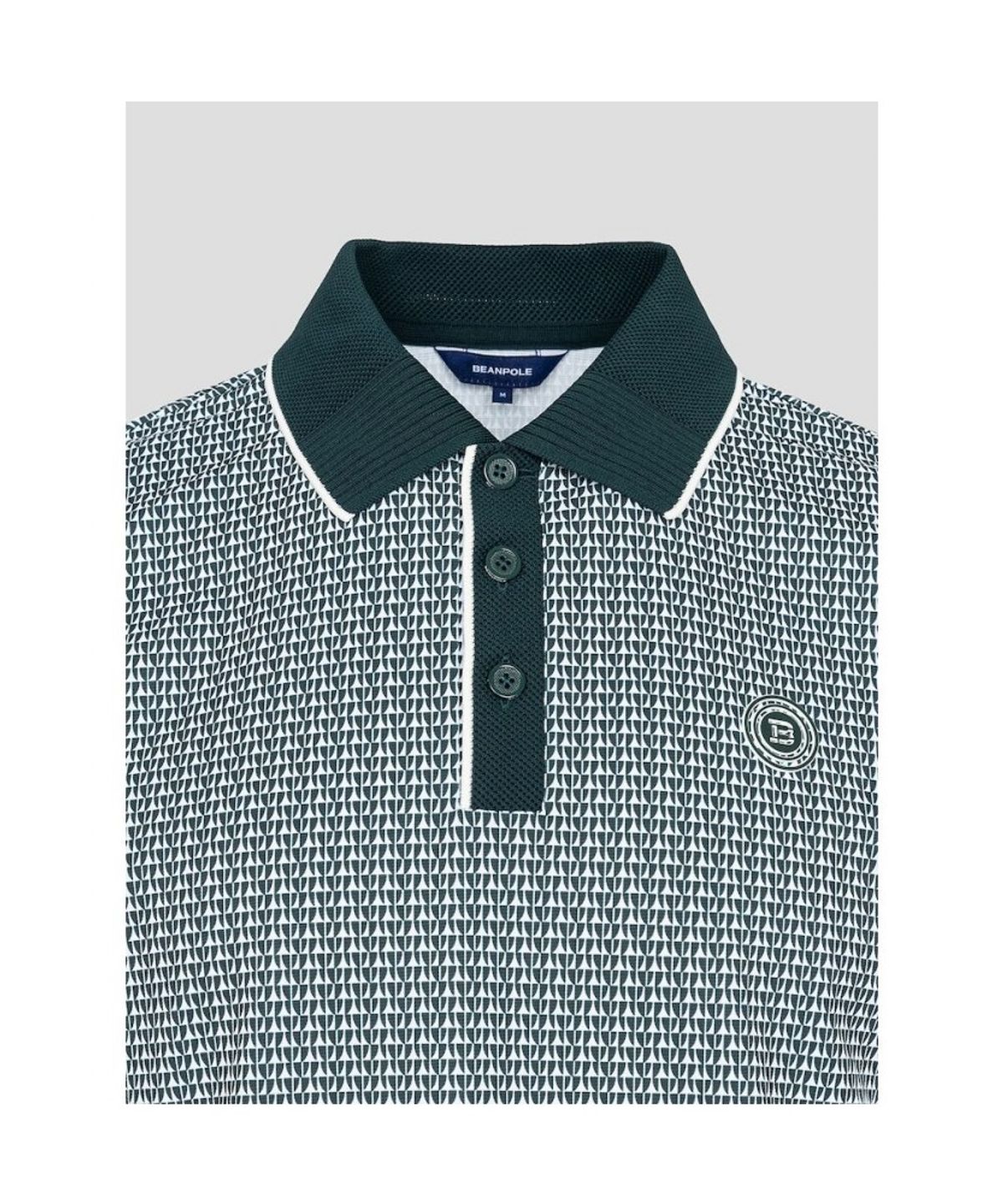 빈폴골프(BEANPOLE GOLF) 남성 반소매 패턴 프린트 티셔츠 - 그린