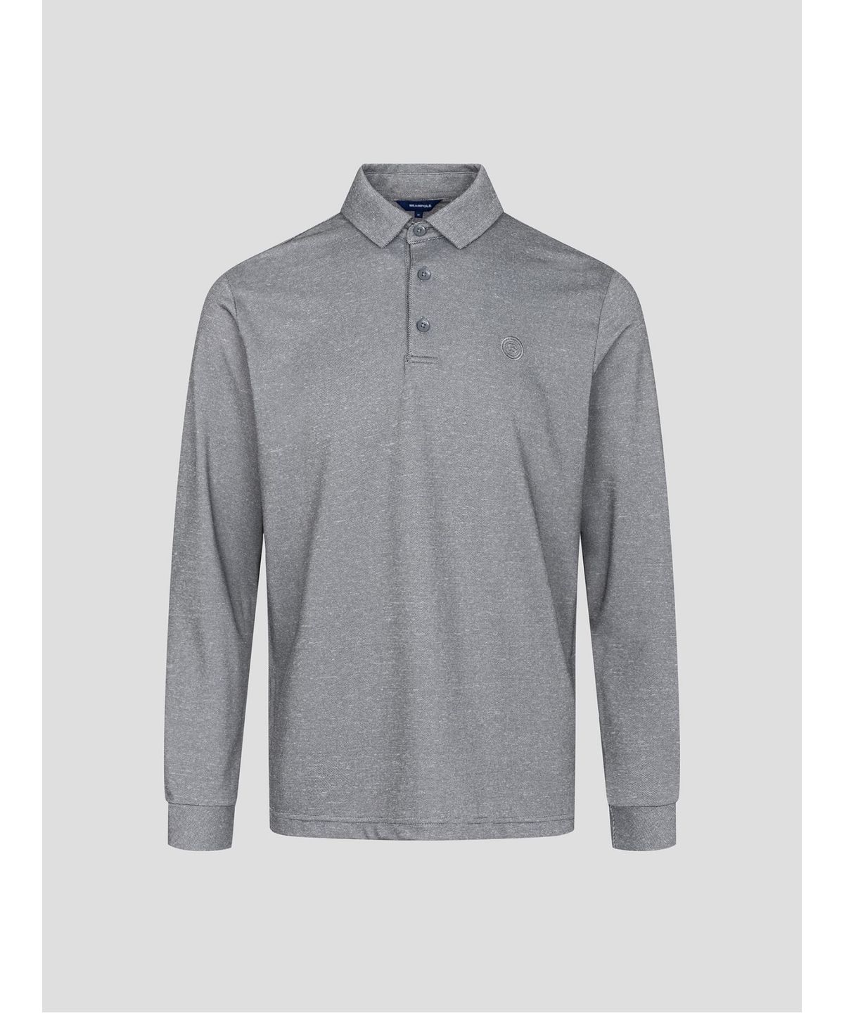 빈폴골프(BEANPOLE GOLF) 남성 피케조직 긴소매 칼라넥 티셔츠 - 그레이