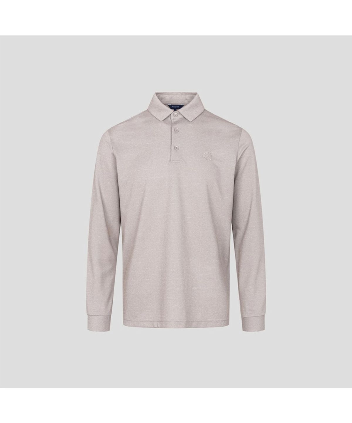 빈폴골프(BEANPOLE GOLF) 남성 피케조직 긴소매 칼라넥 티셔츠 - 베이지